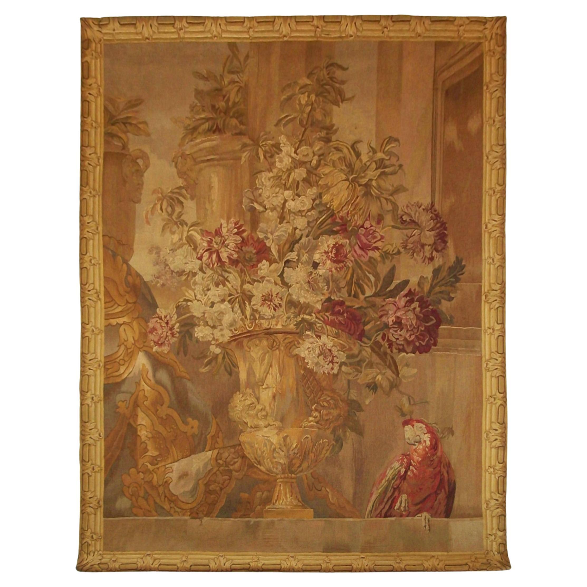 JEAN-BATISTE MONNOYER (dopo) - Arazzo Beauvais in lana e seta - Francia - C.C. 1848