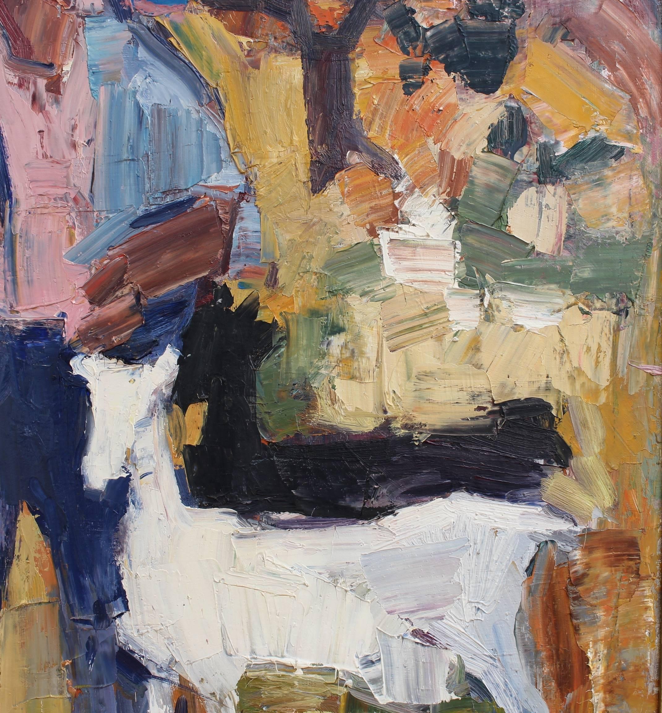 'The Spanish Shepherd' by Jean Baudet, Mid-Century Modern Oil Painting, 1966 4