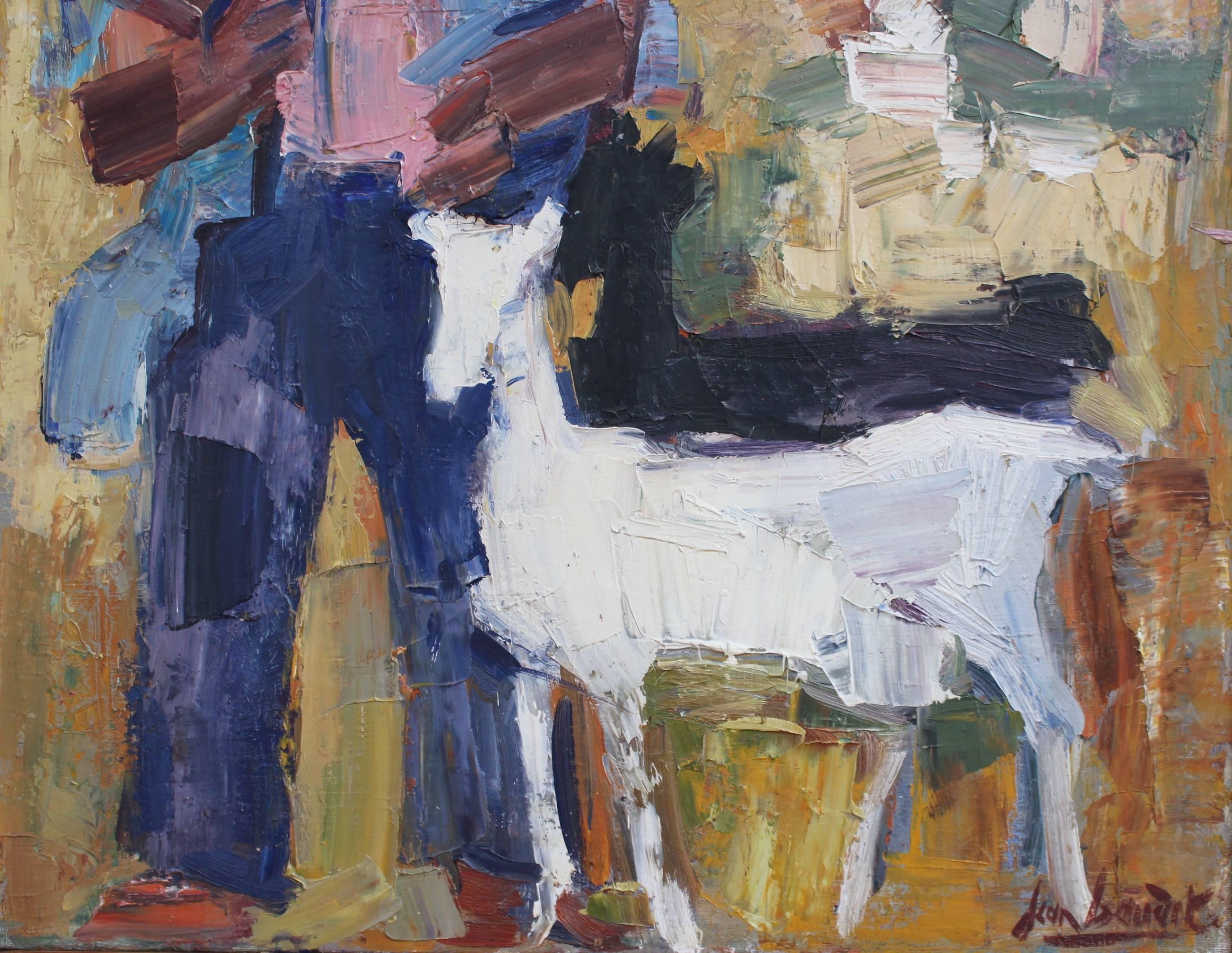'The Spanish Shepherd' by Jean Baudet, Mid-Century Modern Oil Painting, 1966  7