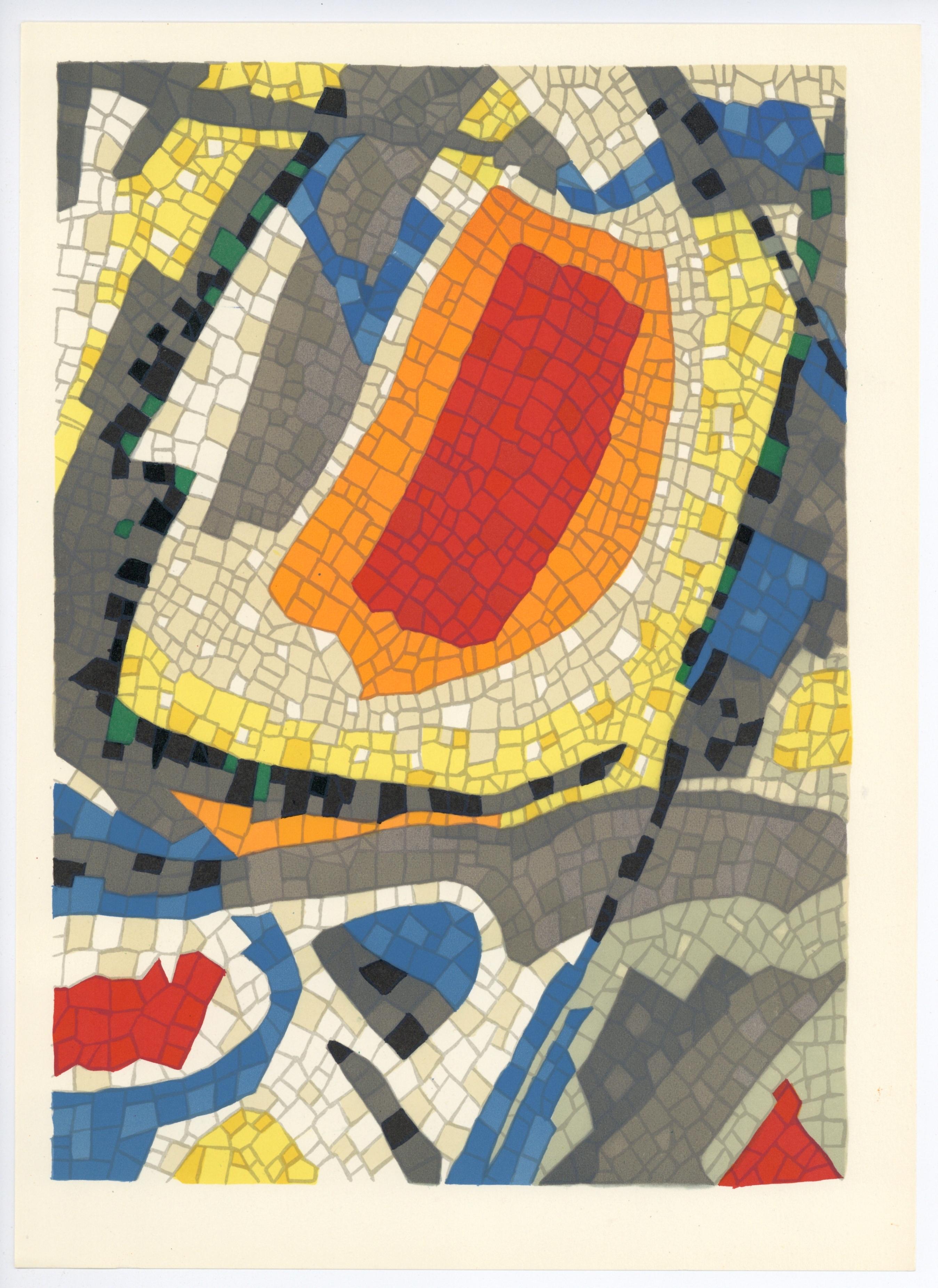 Medium: litografia (dopo il dipinto). Stampato nel 1951 per lo scarso numero "Sur Quatre Murs" di Derriere le Miroir (numero 36-37-38) e pubblicato a Parigi da Maeght. Dimensioni: 15 x 10 3/4 pollici (378 x 275 mm). Non firmato.