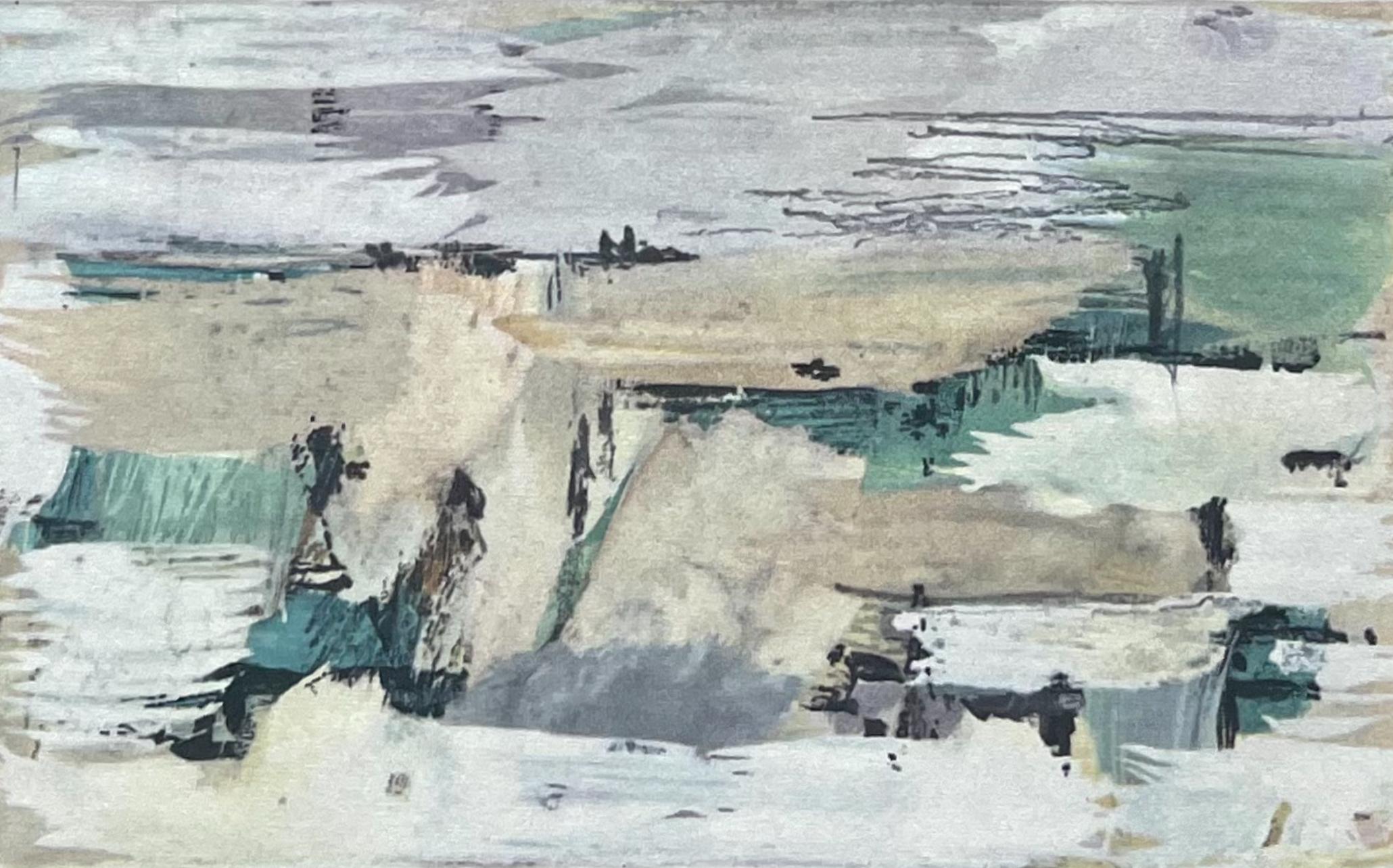 Bazaine, Composition, Derrière le miroir (after) - Modern Print by Jean Bazaine