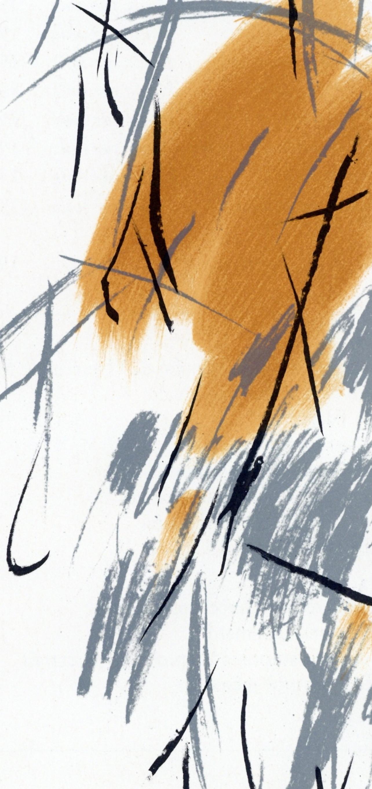 Bazaine, Composition, Derrière le miroir (après) - Moderne Print par Jean Bazaine