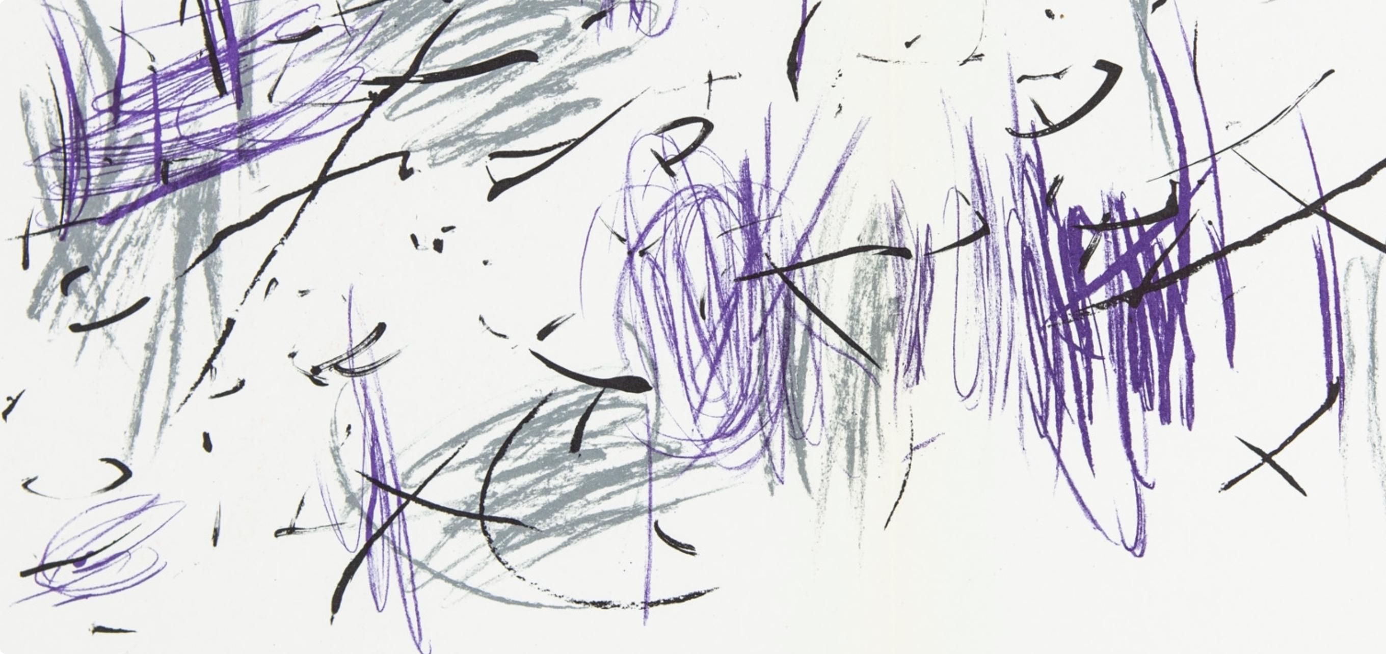 Bazaine, Composition, Derrière le miroir (après) - Moderne Print par Jean Bazaine
