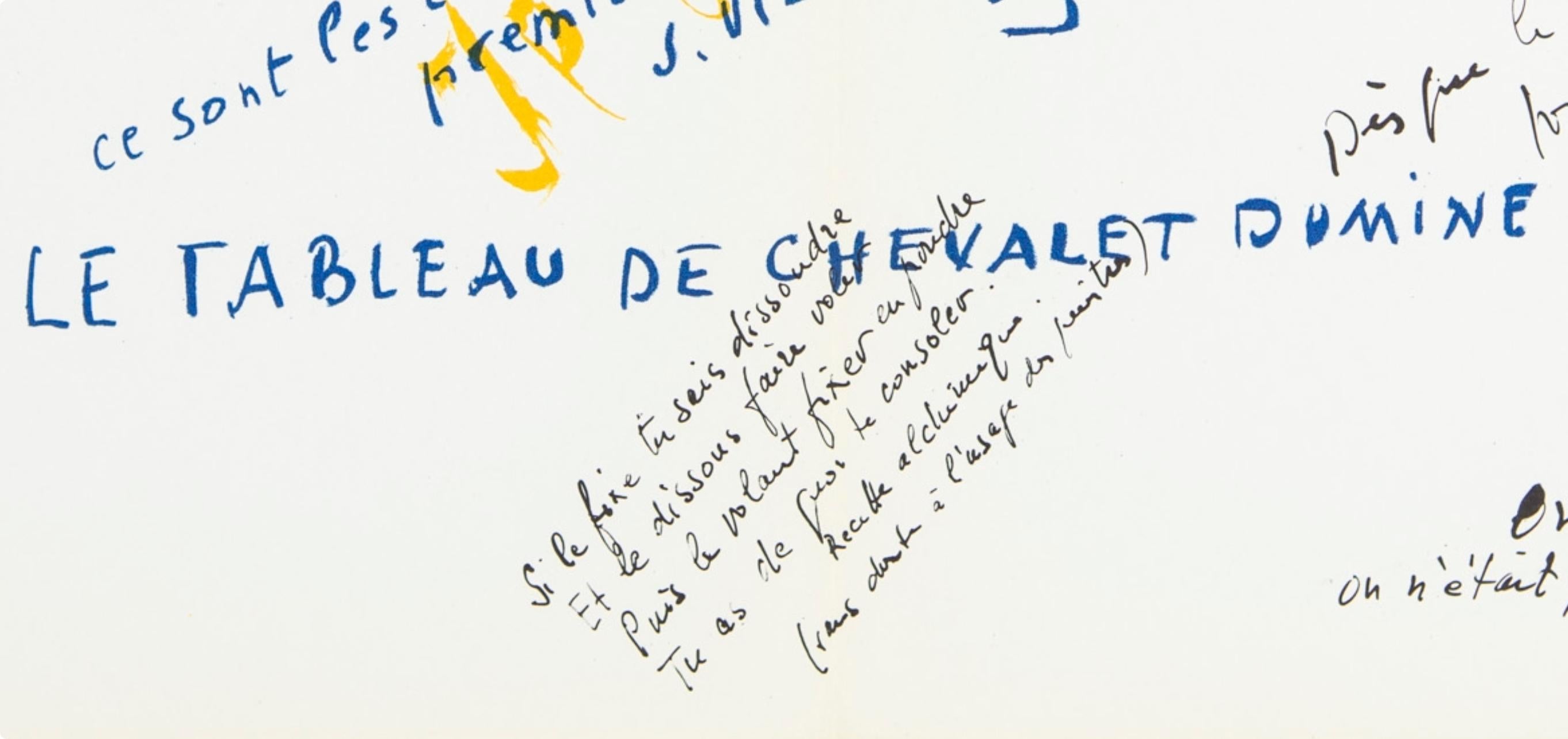 Bazaine, Composition, Derrière le miroir (after) - Gray Abstract Print by Jean Bazaine