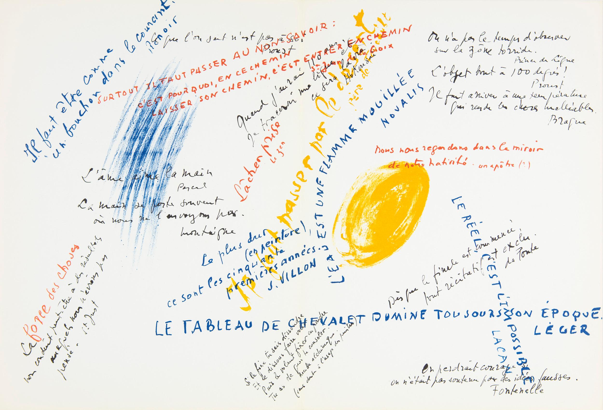 Jean Bazaine Abstract Print - Bazaine, Composition, Derrière le miroir (after)