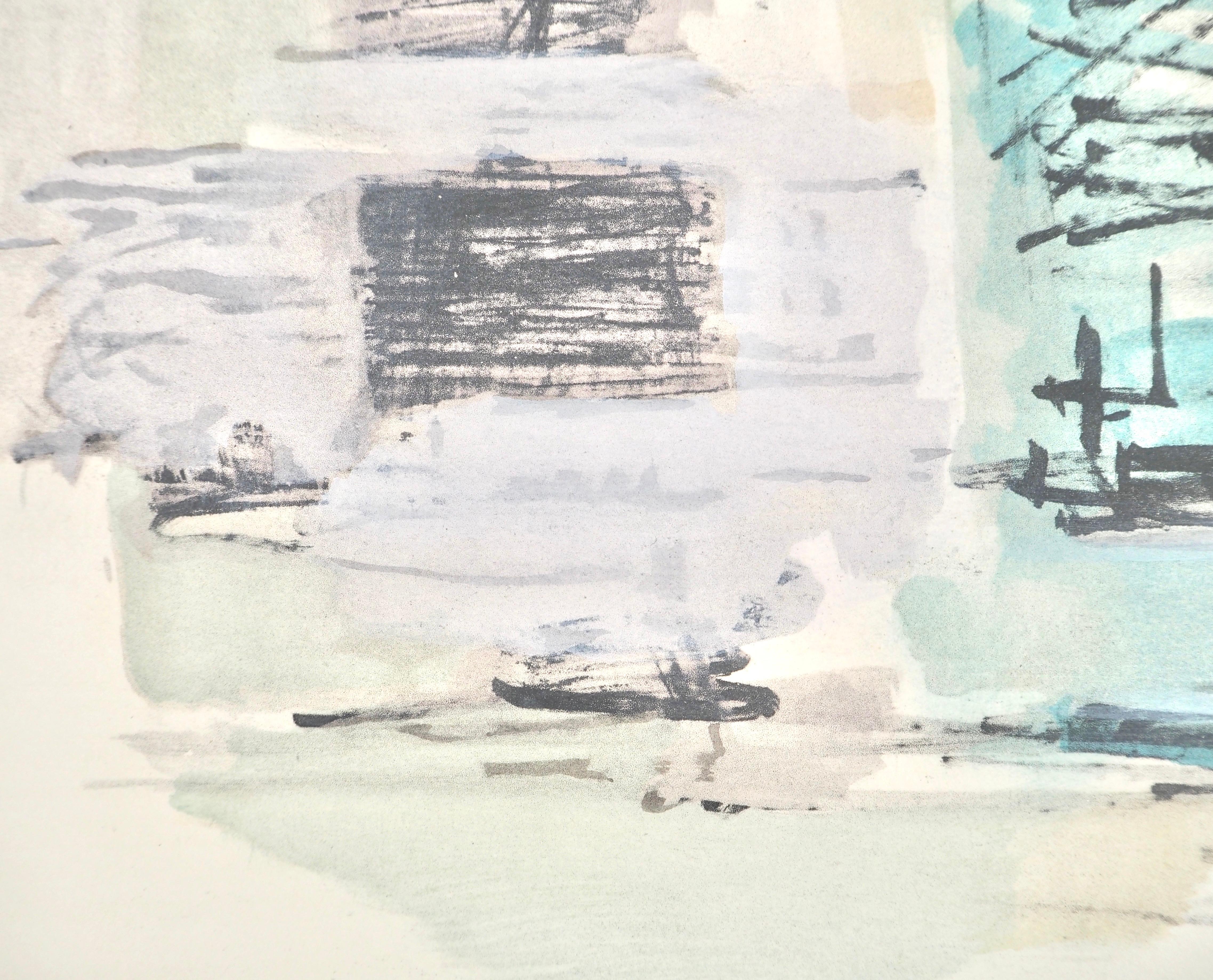 Composition, Société internationale d'art XXe siècle - Modern Print by Jean Bazaine