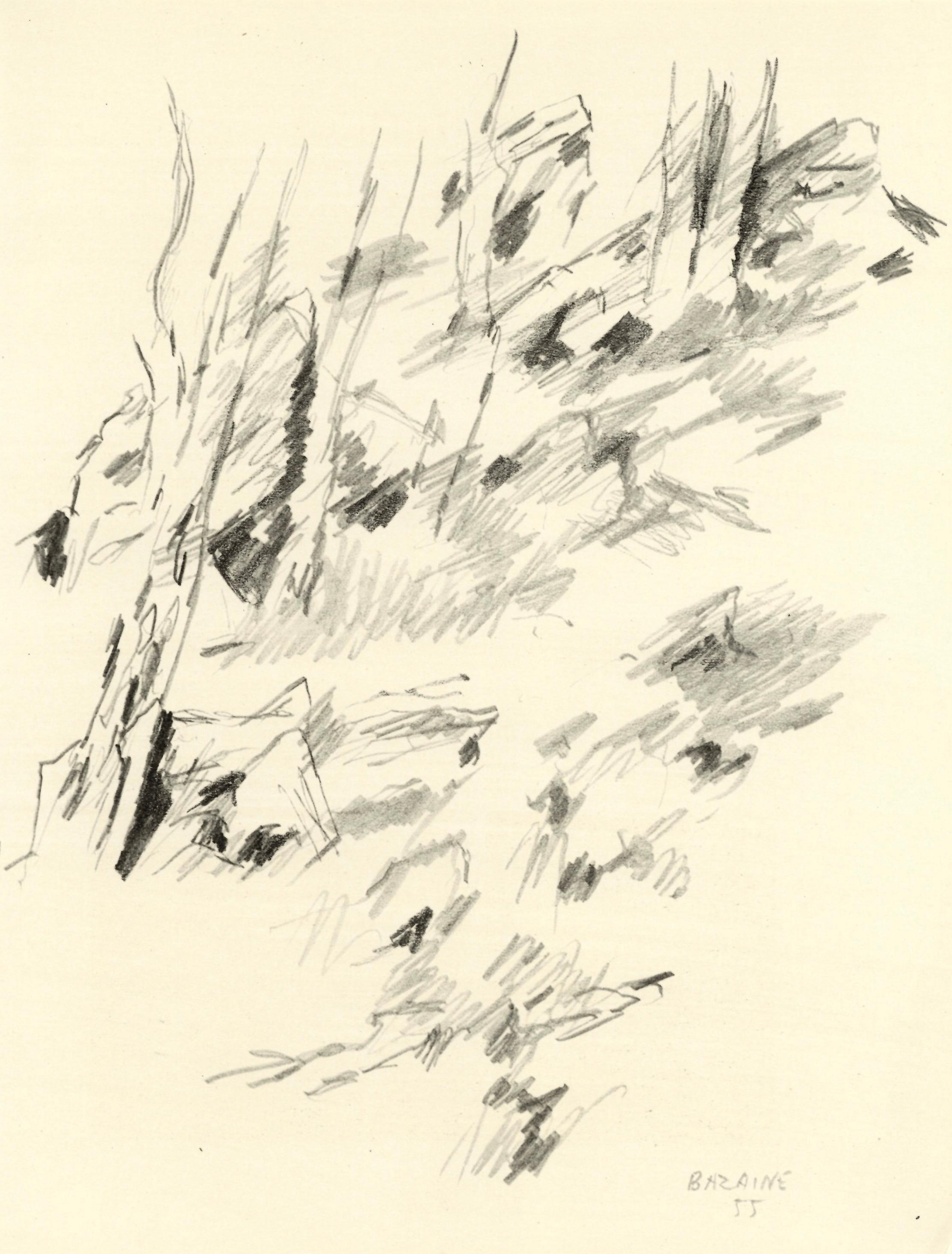 Jean Bazaine Abstract Print - Composition, Société internationale d'art XXe siècle