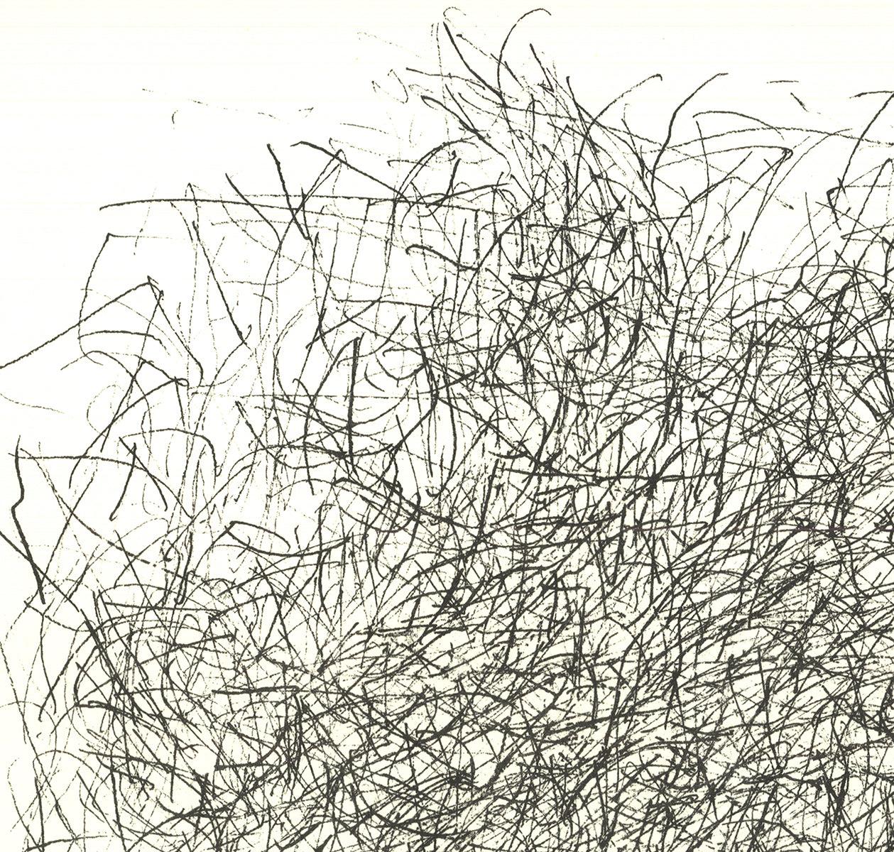 Jean Rene Bazaine 'Composition IV' 1968- Lithograph Vintage - Contemporary Print by Jean Bazaine