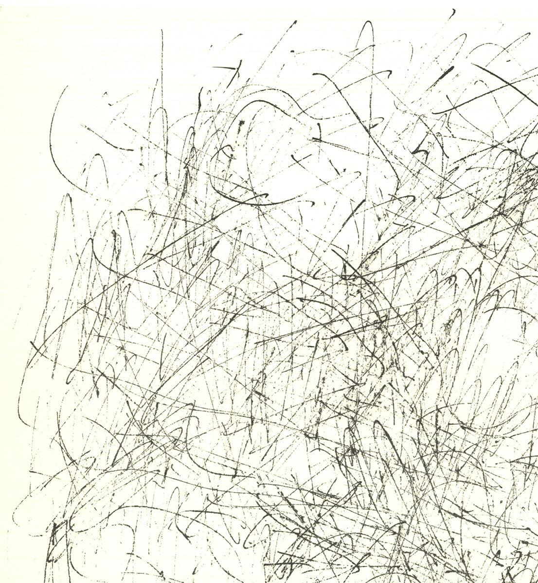 Jean Rene Bazaine 'Composition VI' 1968- Lithograph Vintage - Contemporary Print by Jean Bazaine