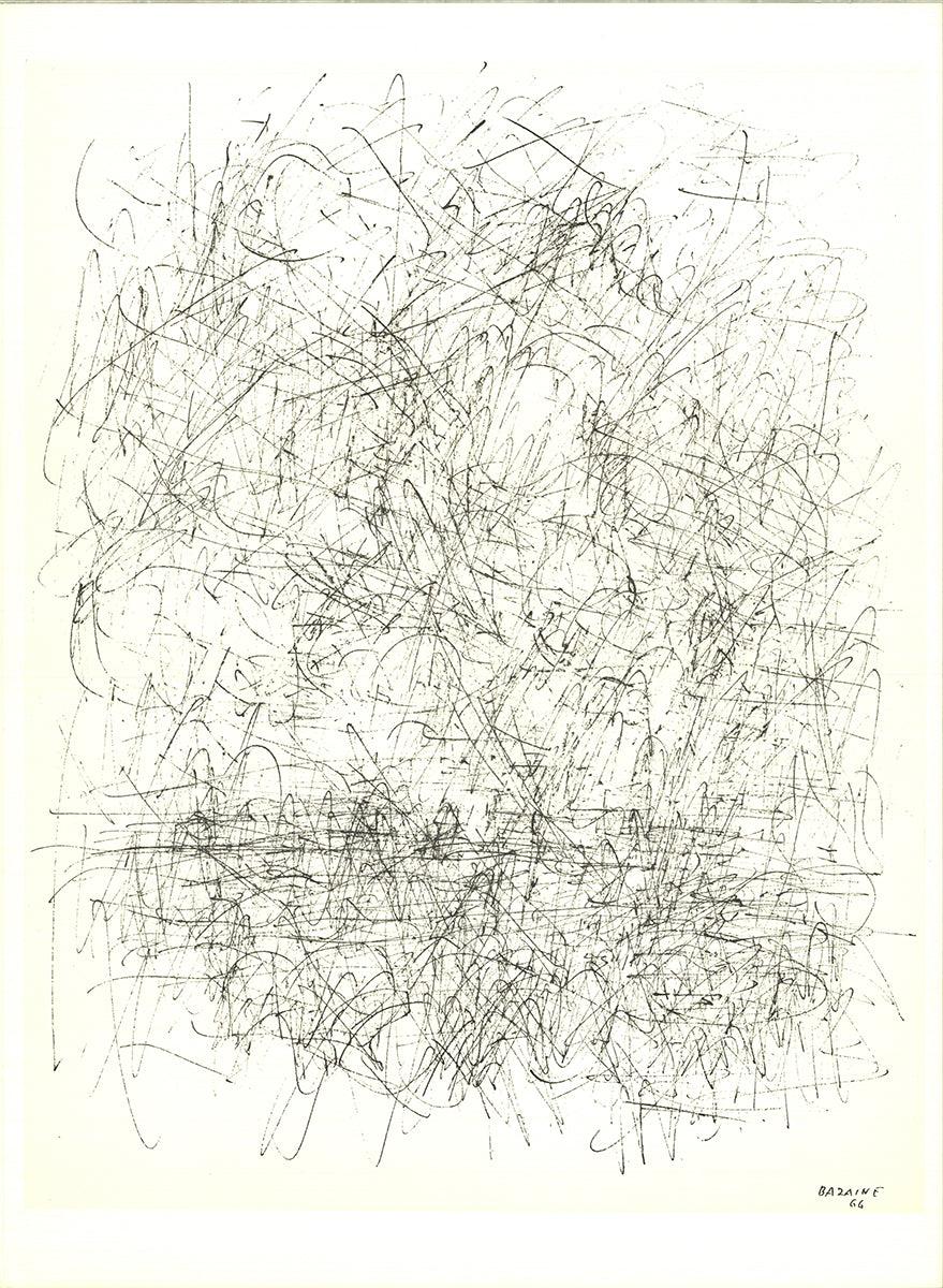 Jean Rene Bazaine 'Composition VI' 1968- Lithograph Vintage