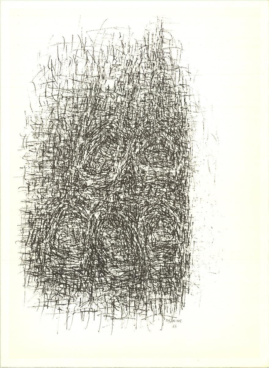 Jean Rene Bazaine, Composition VII, 1968, Lithographie vintage - Print de Jean Bazaine