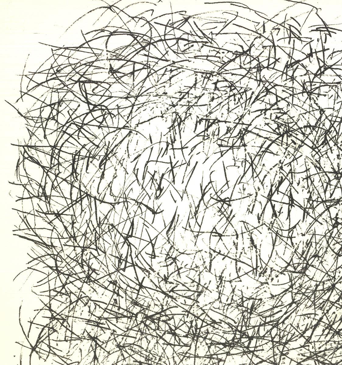 Jean Rene Bazaine 'Composition VIII' 1968- Lithograph Vintage - Contemporary Print by Jean Bazaine