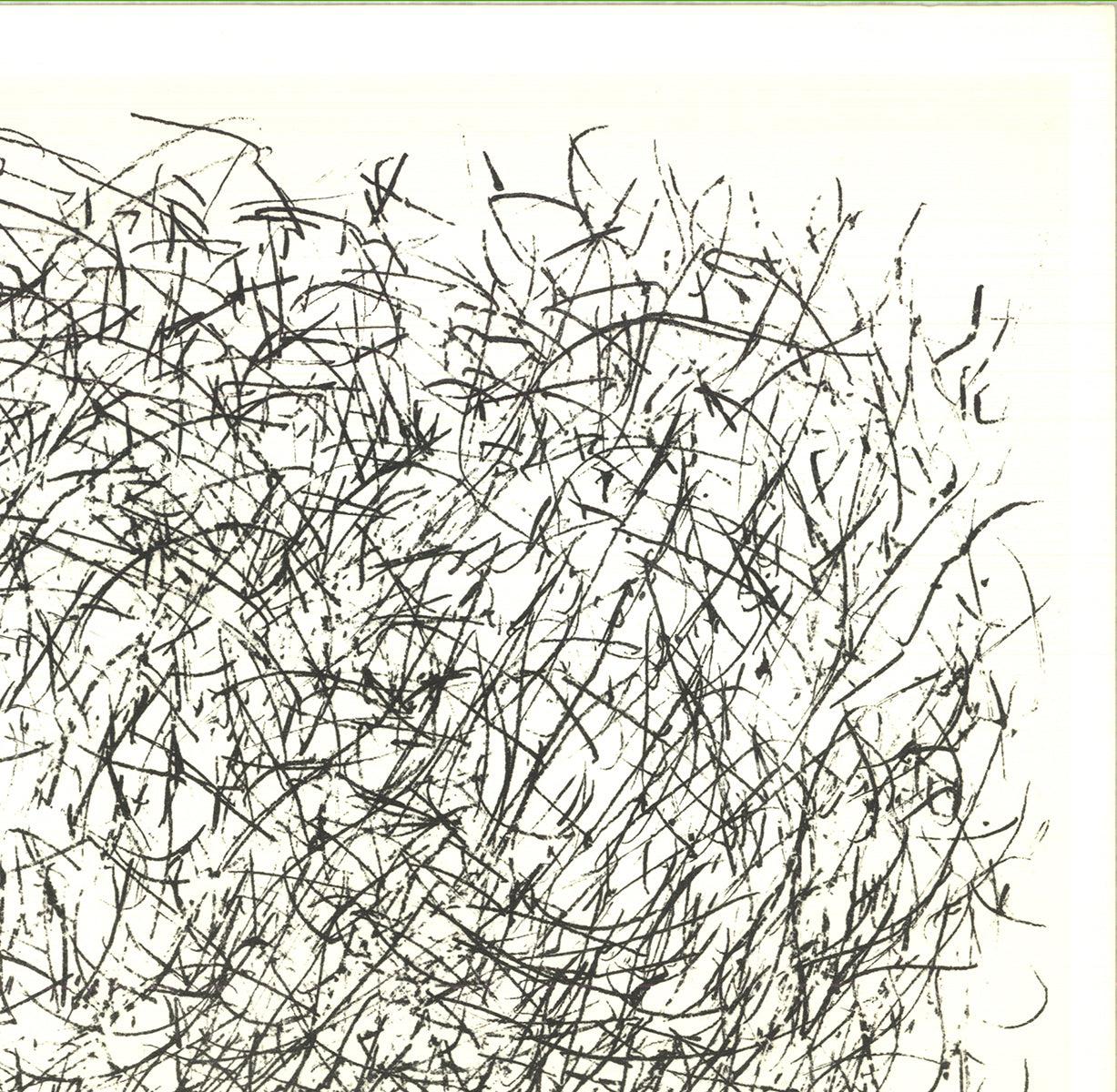 This lithograph page titled Composition VIII is part of the Derrière le Miroir (DLM) No. 170 series, showcasing the work of the French artist René Bazaine. Known for his contributions to the lyrical abstraction movement, Bazaine's art often explores