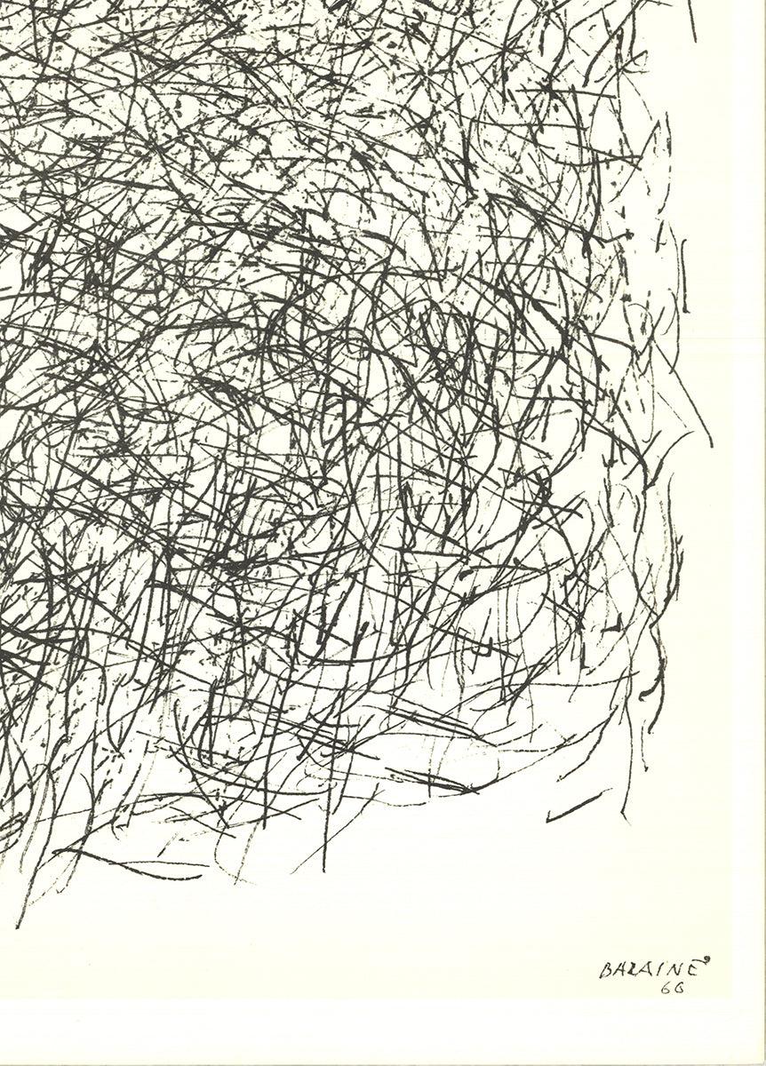 Jean Rene Bazaine 'Composition VIII' 1968- Lithograph Vintage For Sale 1