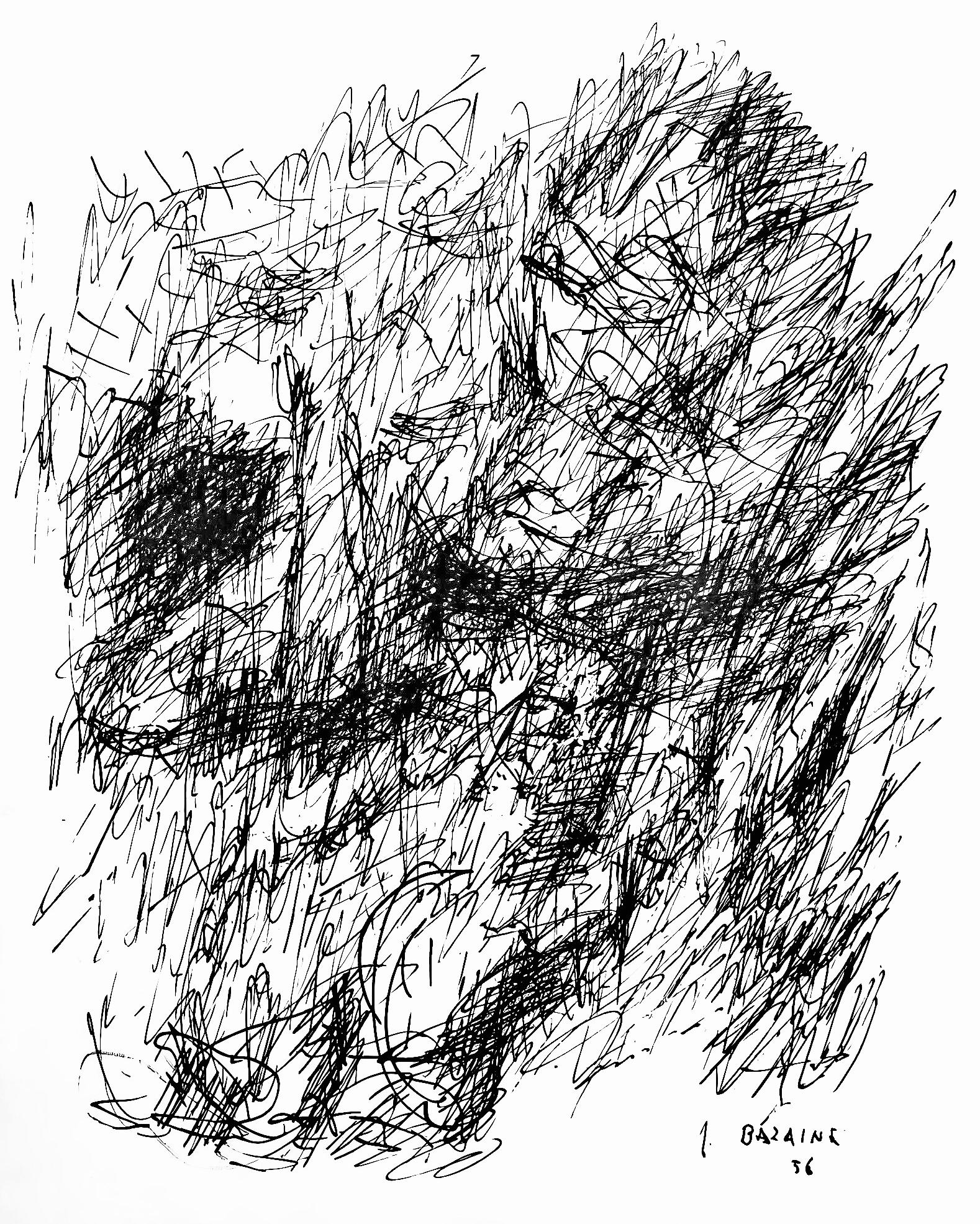 Abstract Print Jean Bazaine - Paysage, Derrière le miroir