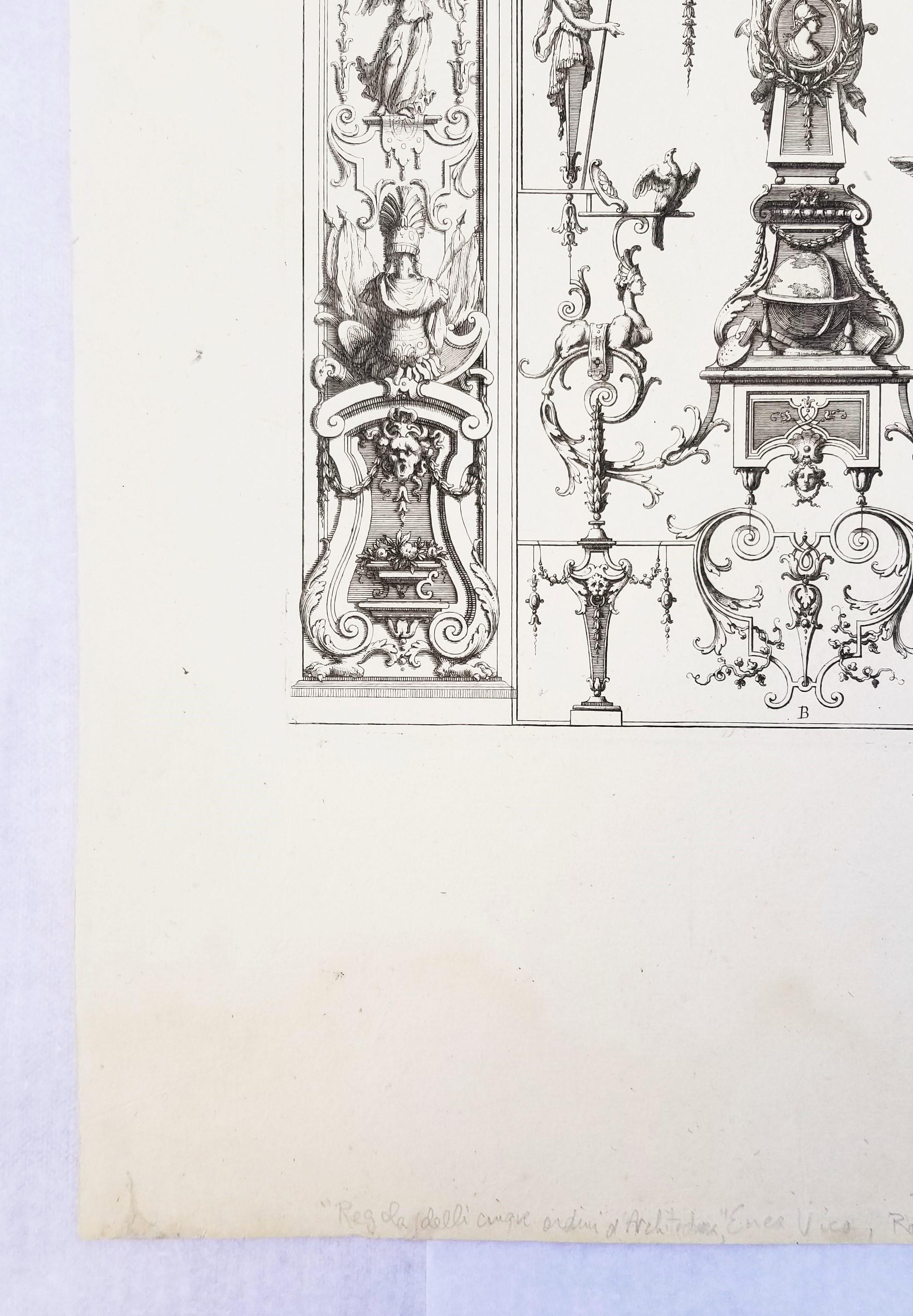 Senza titolo /// Ornamenti francesi Design/One Architettura Jean Bérain Stampa Old Master in vendita 3