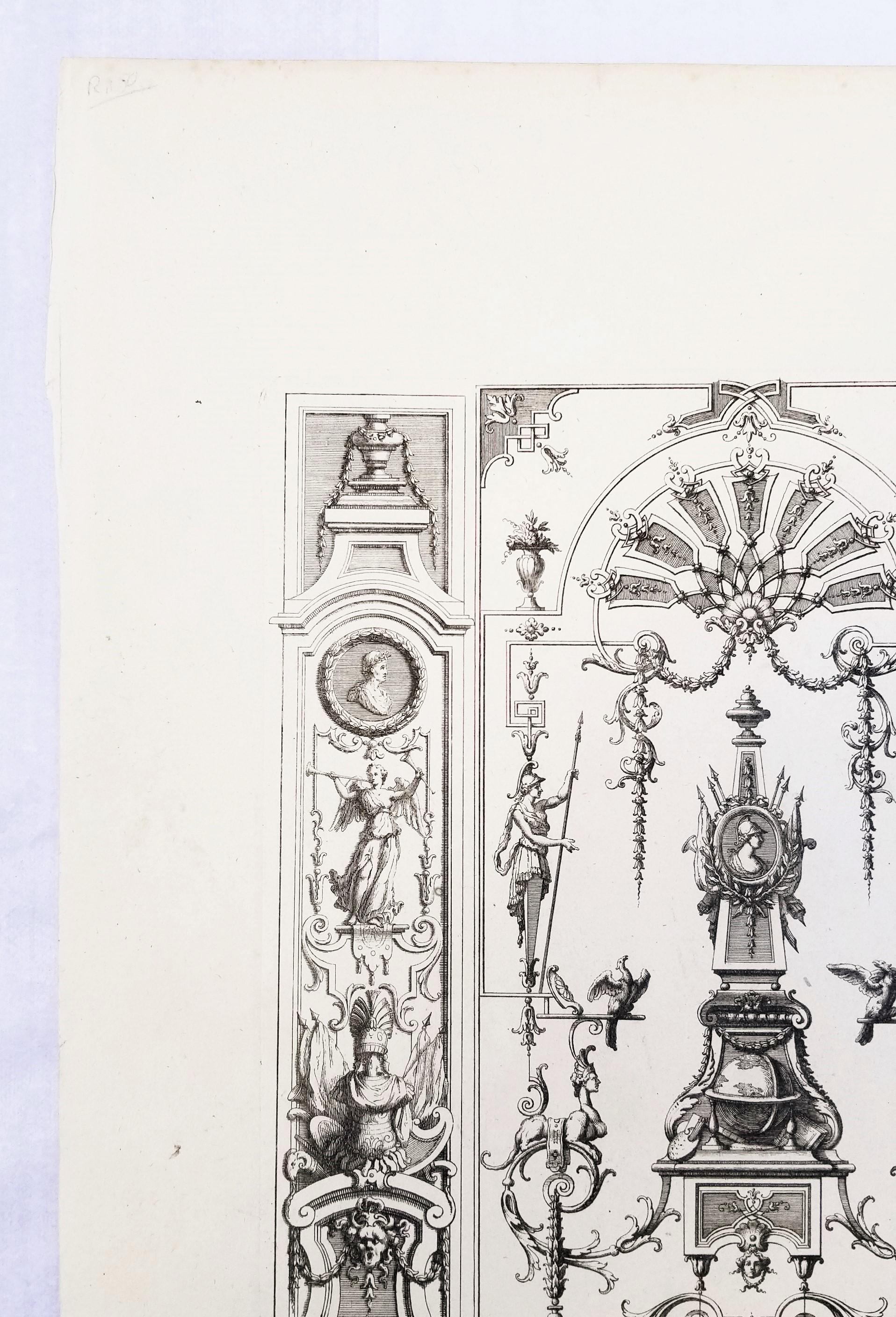 Senza titolo /// Ornamenti francesi Design/One Architettura Jean Bérain Stampa Old Master in vendita 4