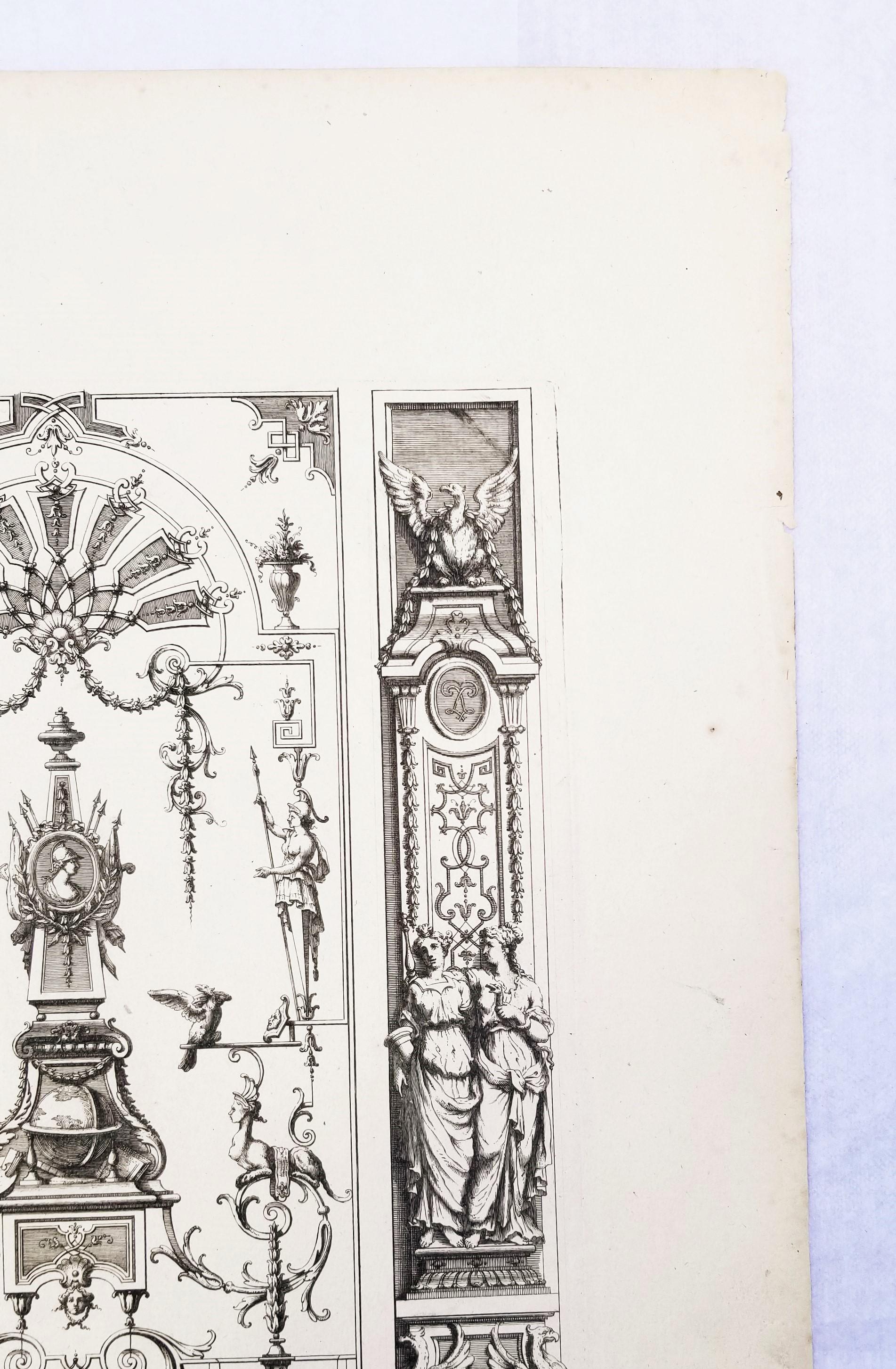 Senza titolo /// Ornamenti francesi Design/One Architettura Jean Bérain Stampa Old Master in vendita 5