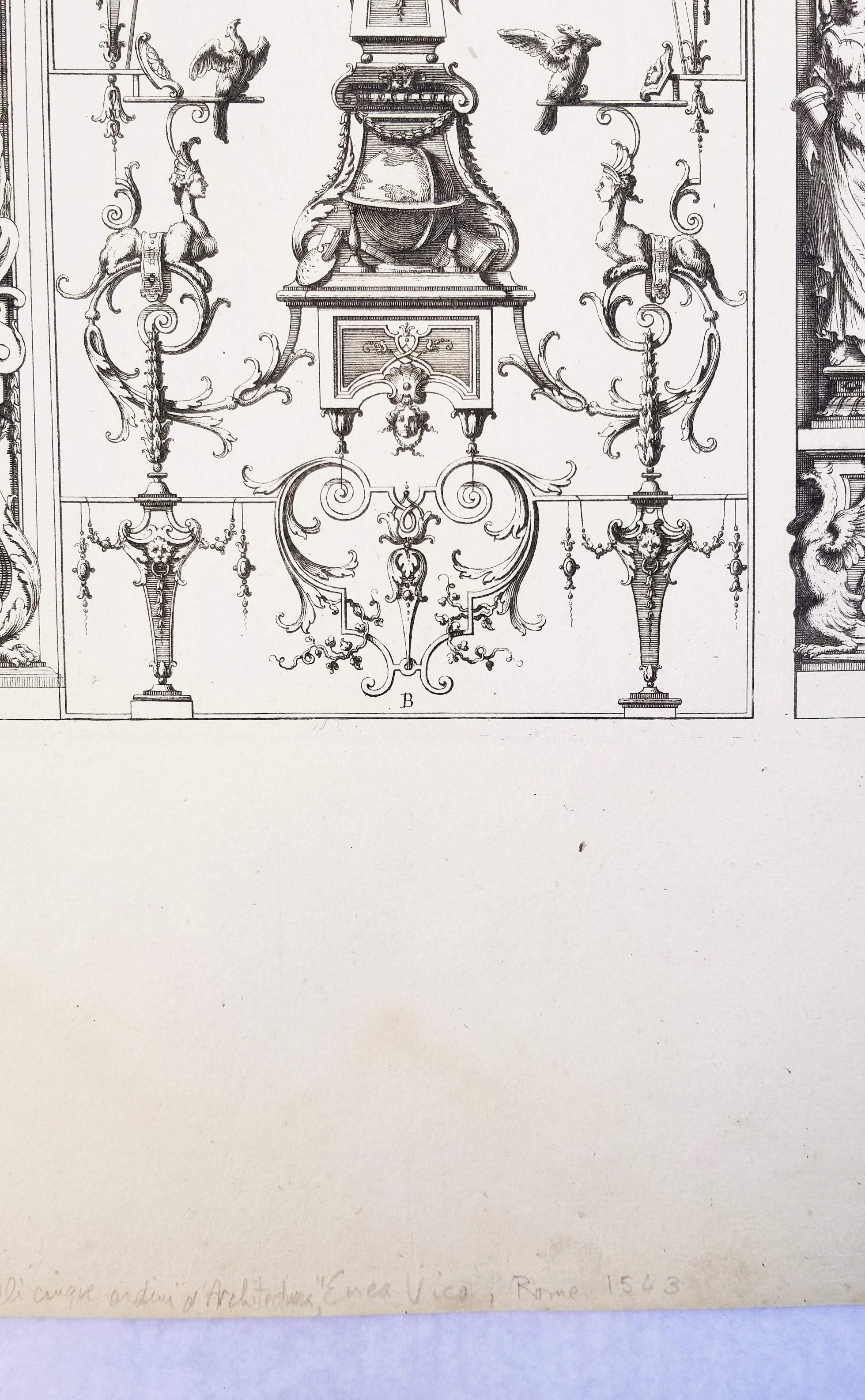 Senza titolo /// Ornamenti francesi Design/One Architettura Jean Bérain Stampa Old Master in vendita 8