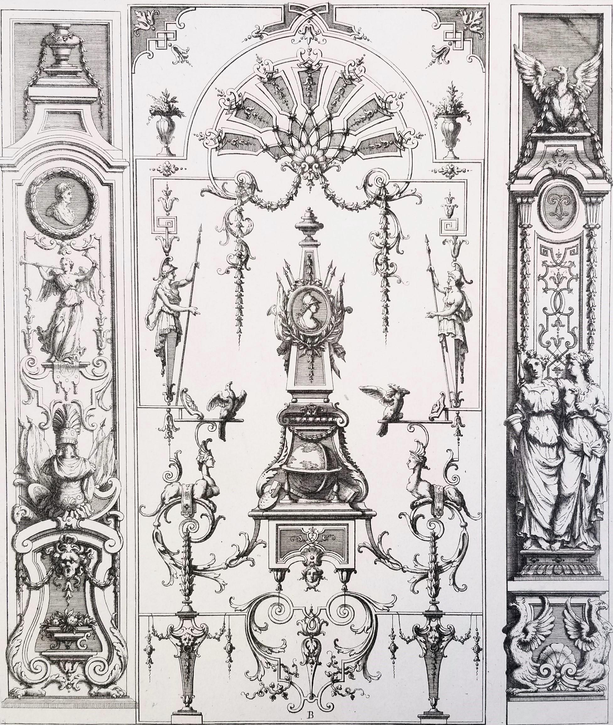Sin título /// French Ornaments Designs Architecture Jean Bérain Old Master Print