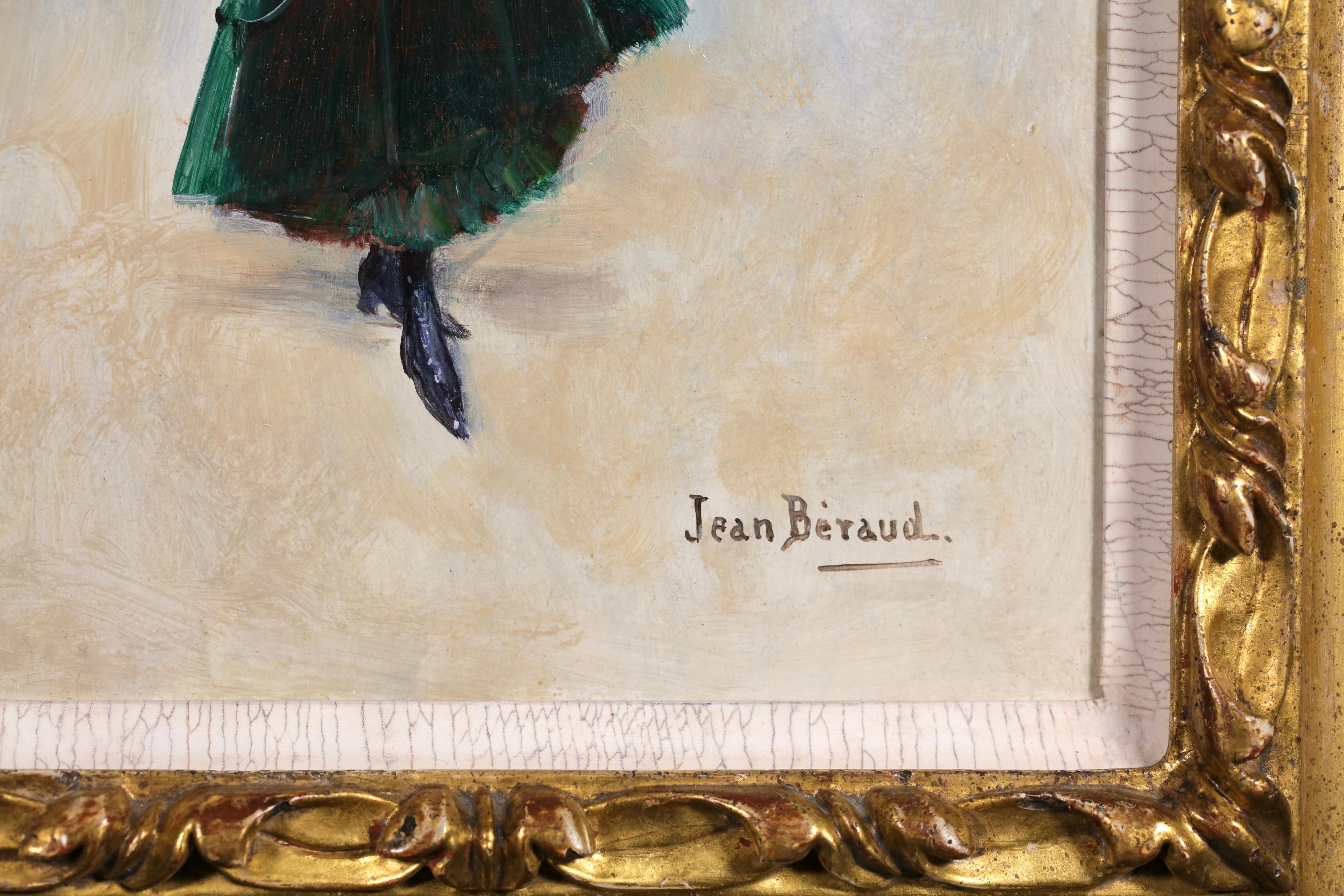 La Parisienne - Impressionistisches Porträt Ölgemälde von Jean Beraud im Angebot 4