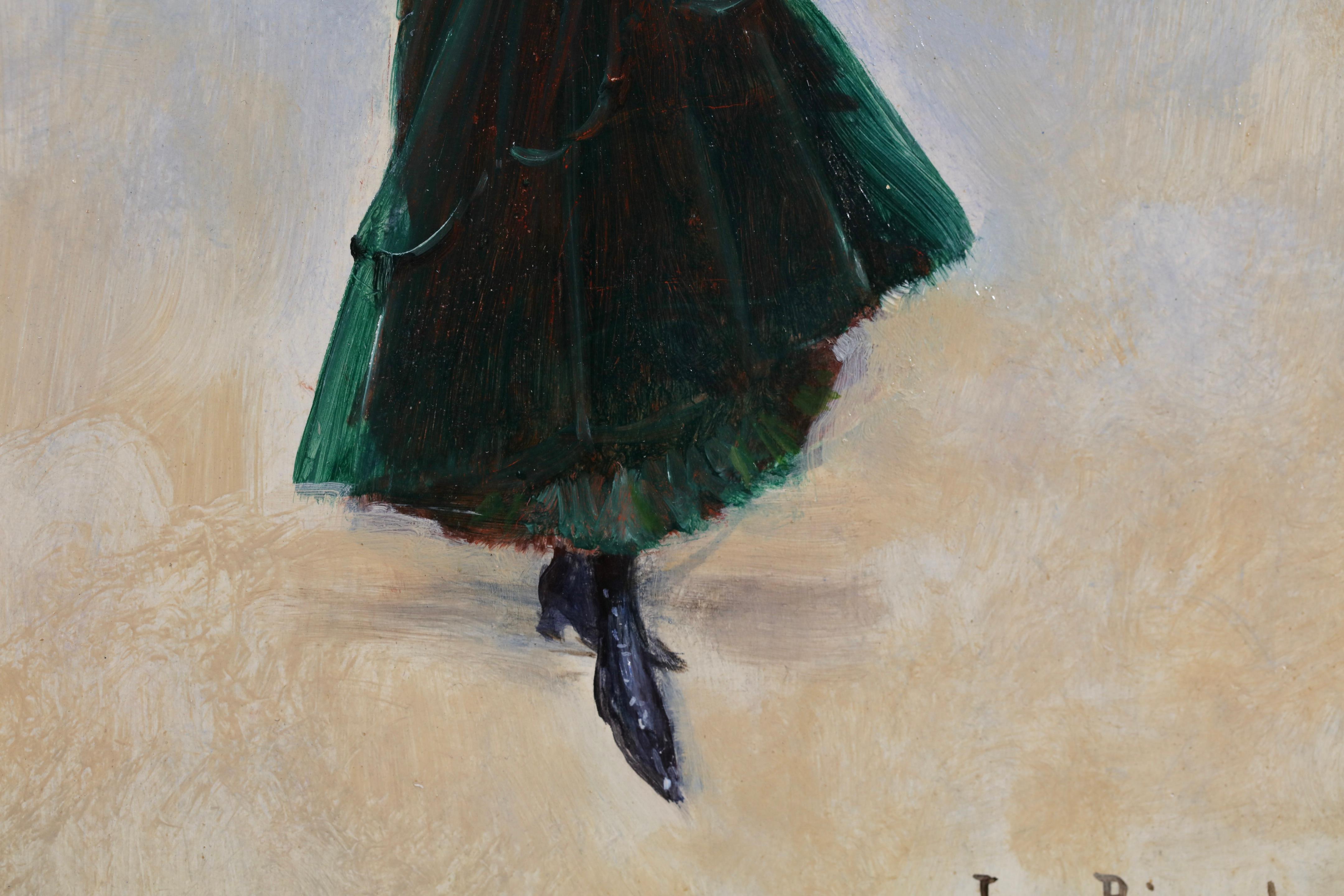 La Parisienne - Impressionistisches Porträt Ölgemälde von Jean Beraud im Angebot 5