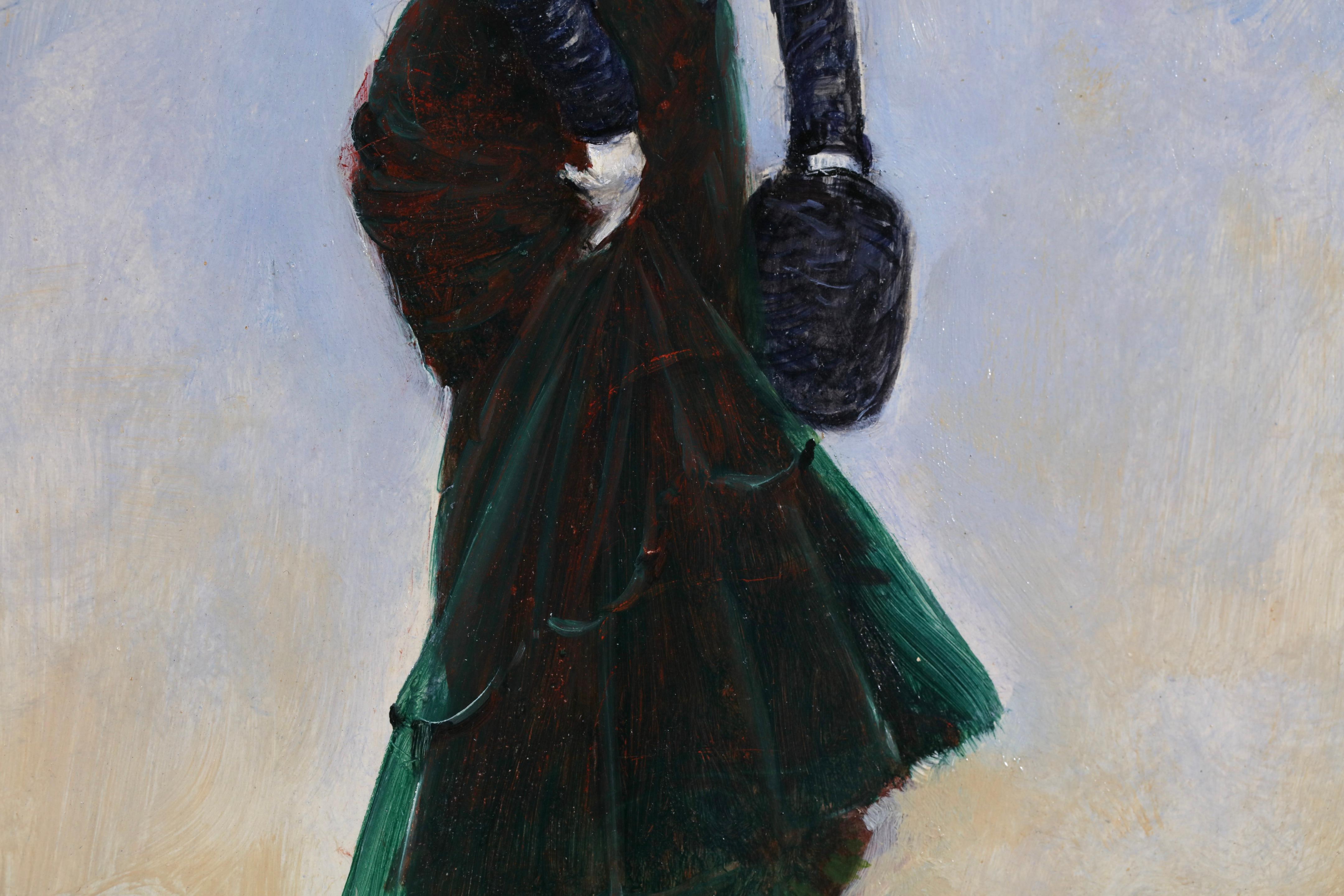 La Parisienne - Impressionistisches Porträt Ölgemälde von Jean Beraud im Angebot 6