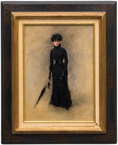 La Parisienne (The Parisian) - Impressionist Oil on Canvas Painting