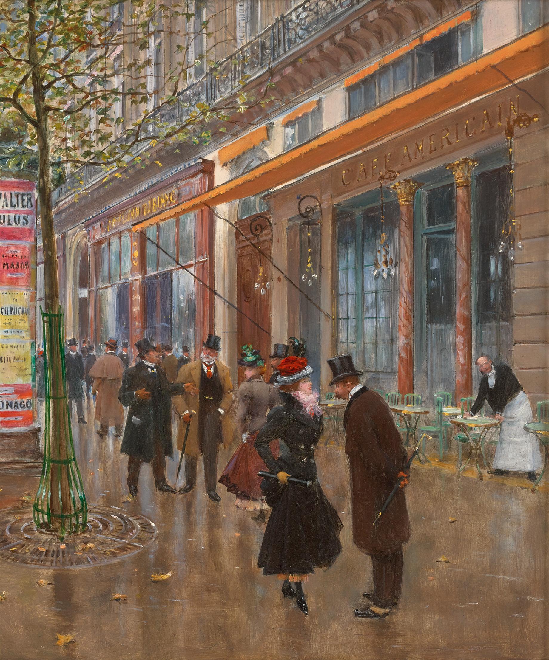 Les Grands Boulevards (Café Américain) di Jean Béraud in vendita 3