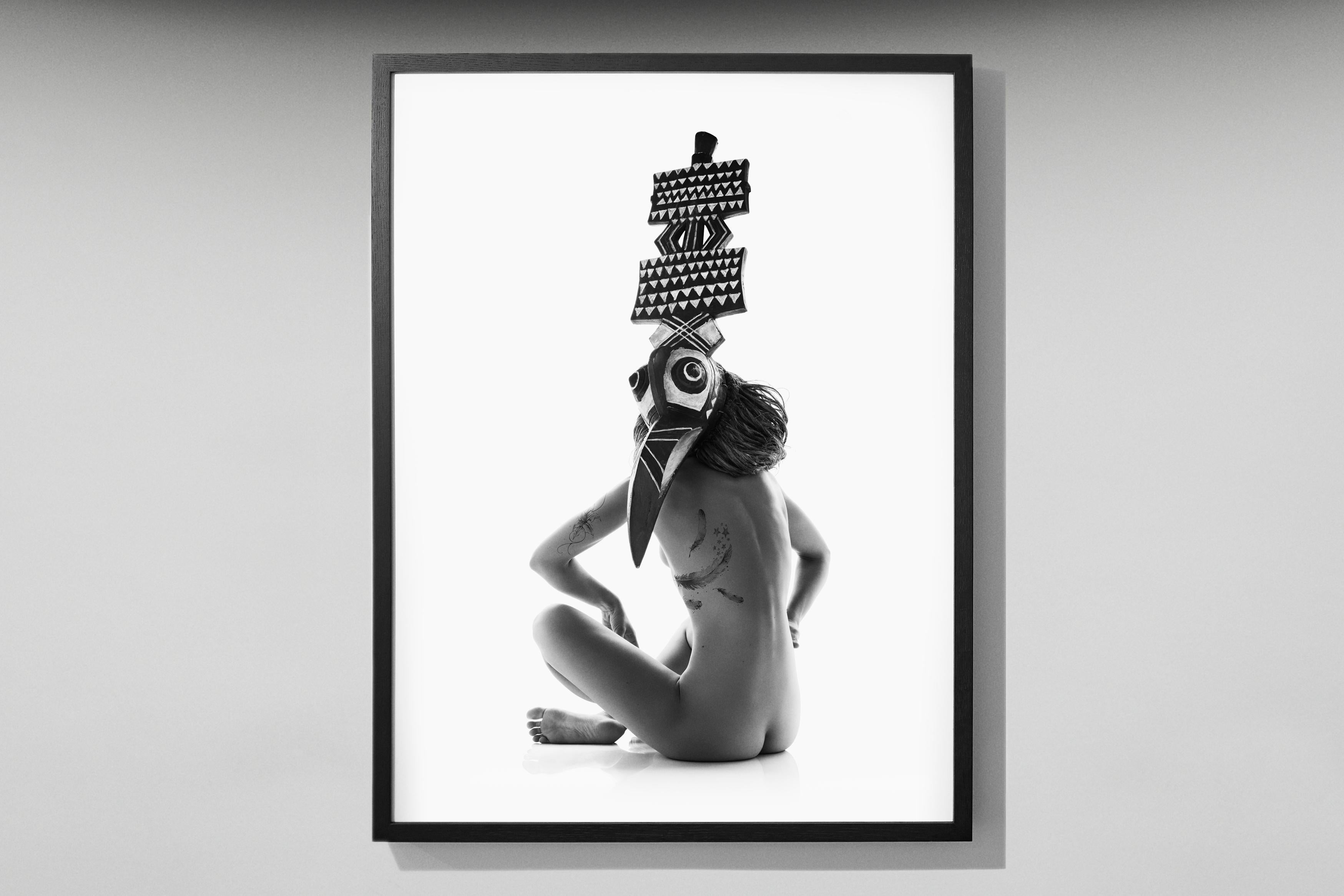 Ciwara Calao (Schwarz), Nude Photograph, von Jean-Bernard Thiele