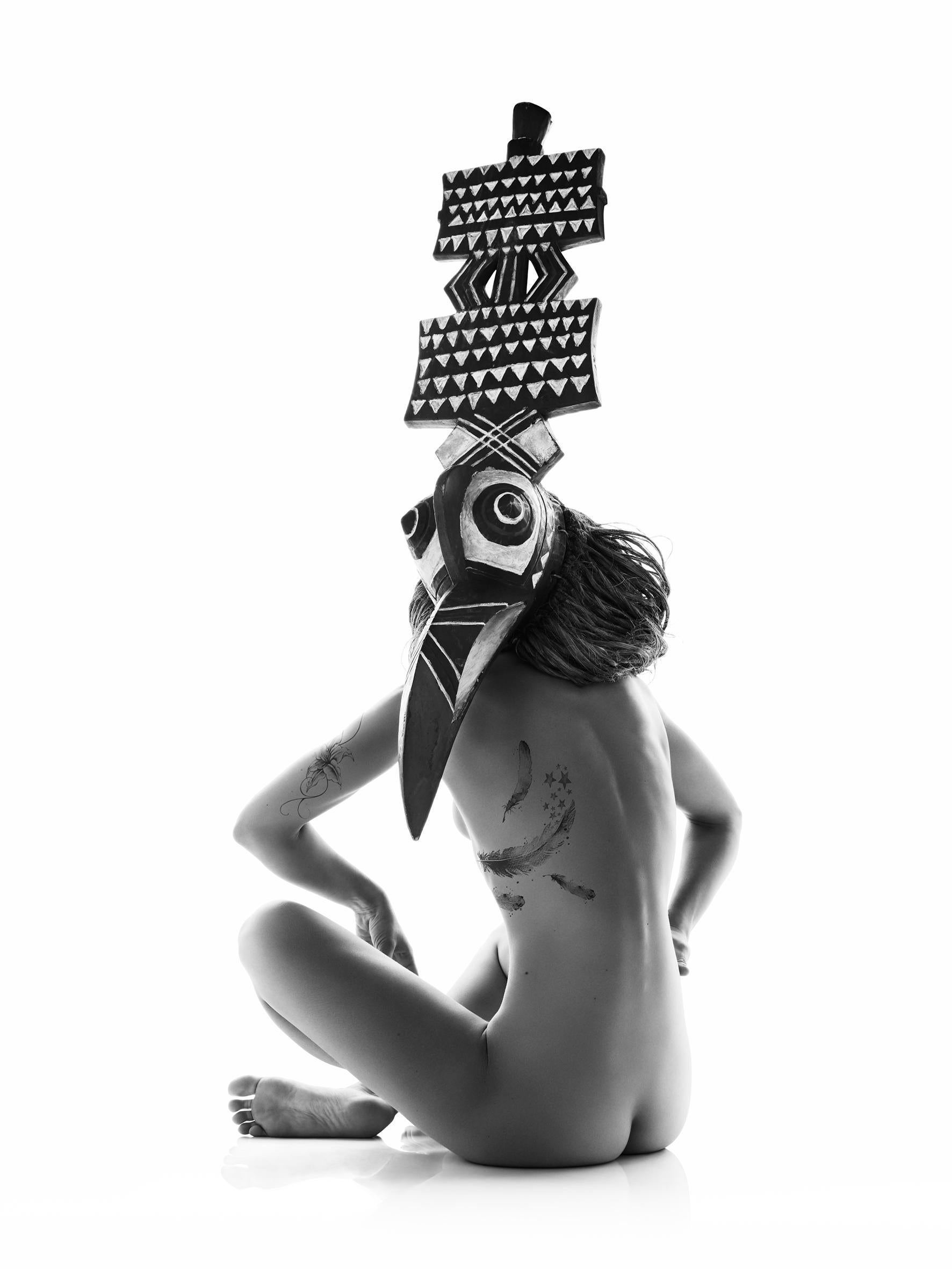 Ciwara Calao - Black Nude Photograph by Jean-Bernard Thiele