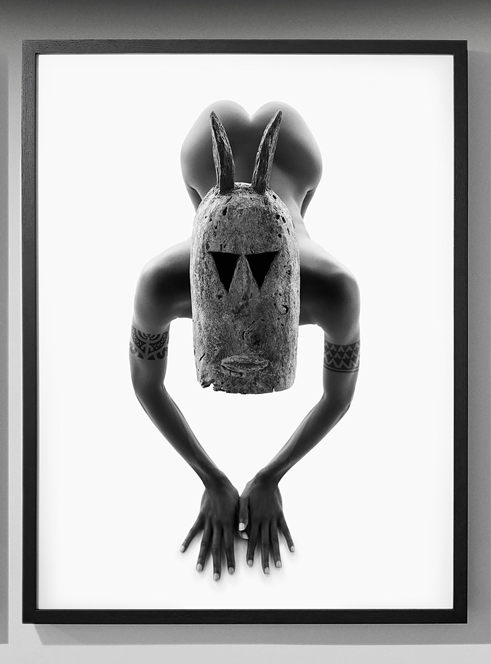 Ciwara Triptych - Rabbit Hare Ntomo - Contemporary Photograph by Jean-Bernard Thiele