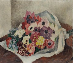 Jean Berque (1896-1954) - French Early 20th Century Oil, Bouquet of Anemones