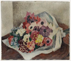 Jean Berque (1896-1954) - French Early 20th Century Oil, Bouquet of Anemones