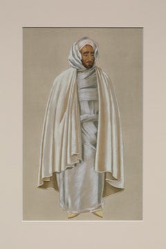 "City Notable" de "Costumes of Morocco", gouache sur papier