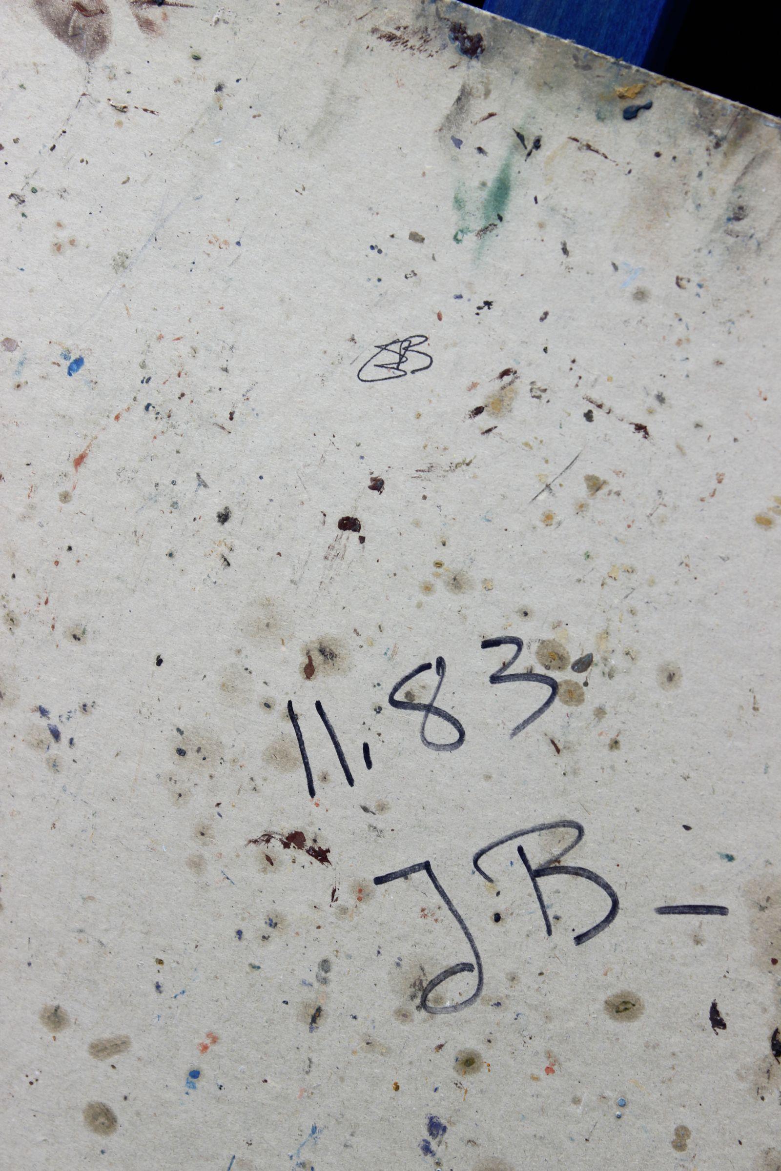 Jean Besnard (1922-2007) Abstraktes Gemälde Öl auf Tafel, Frankreich 1983 im Angebot 3