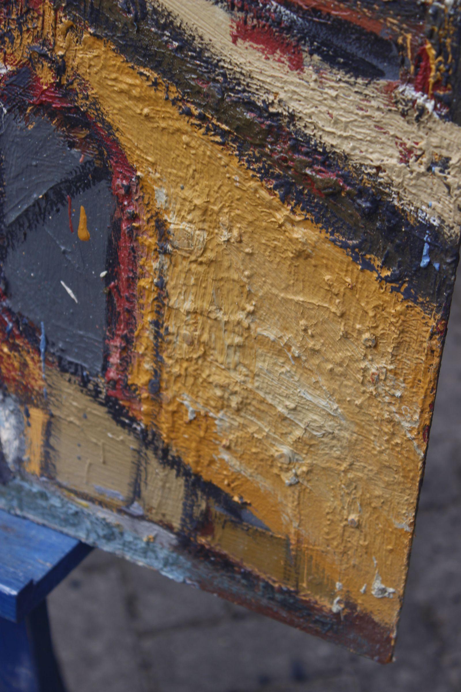 Jean Besnard (1922-2007) Peinture constructiviste huile sur panneau, France 1972 en vente 2