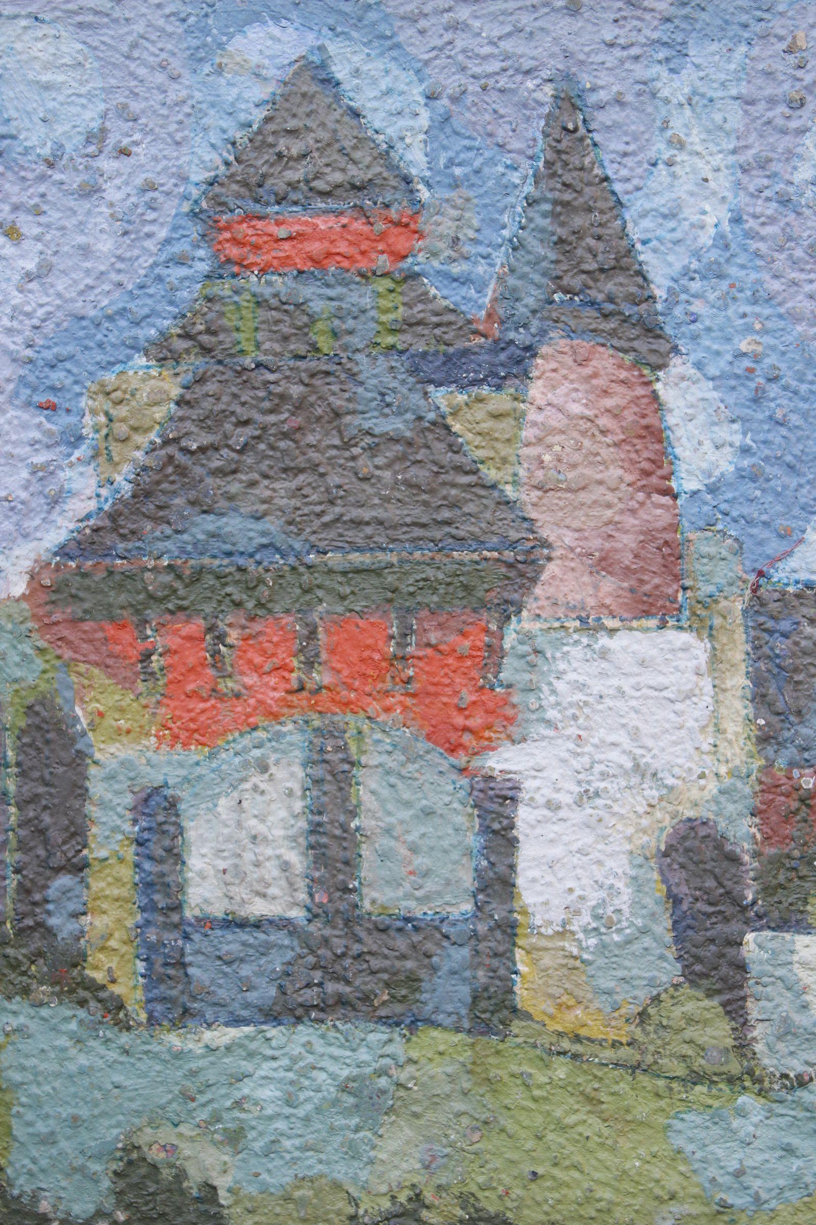 Modern Jean Besnard (1922-2007) Cubist Landscape, oil on panel, 1984