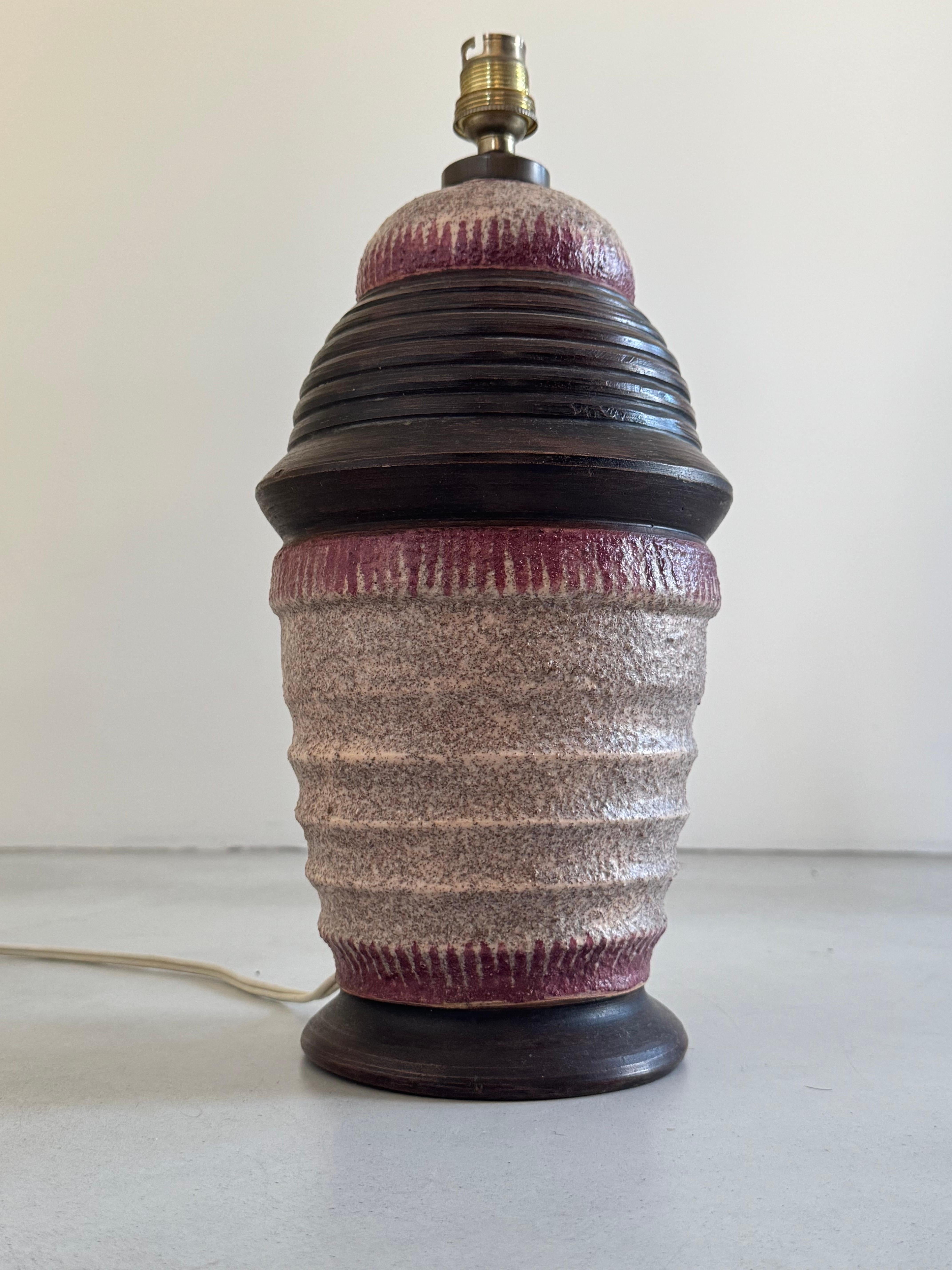 Jean Besnard attribué à, Lampe en céramique émaillée, époque Art Déco, France circa 1930 en vente 12
