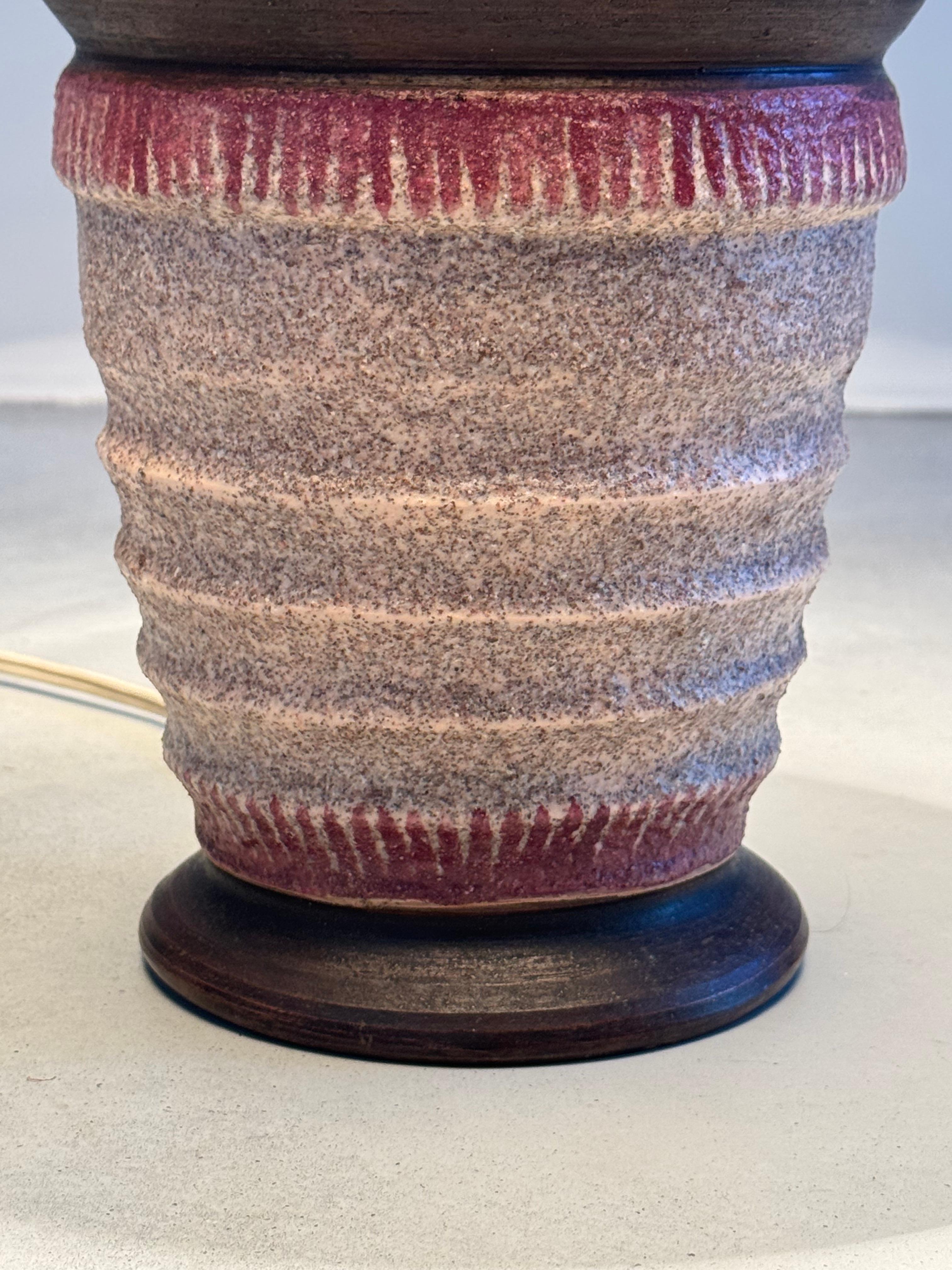 Jean Besnard attribué à, Lampe en céramique émaillée, époque Art Déco, France circa 1930 Bon état - En vente à leucate, FR
