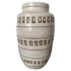 Vintage Jean Besnard Large Glazed Ceramic Vase, Africanist Style, French, 1930s