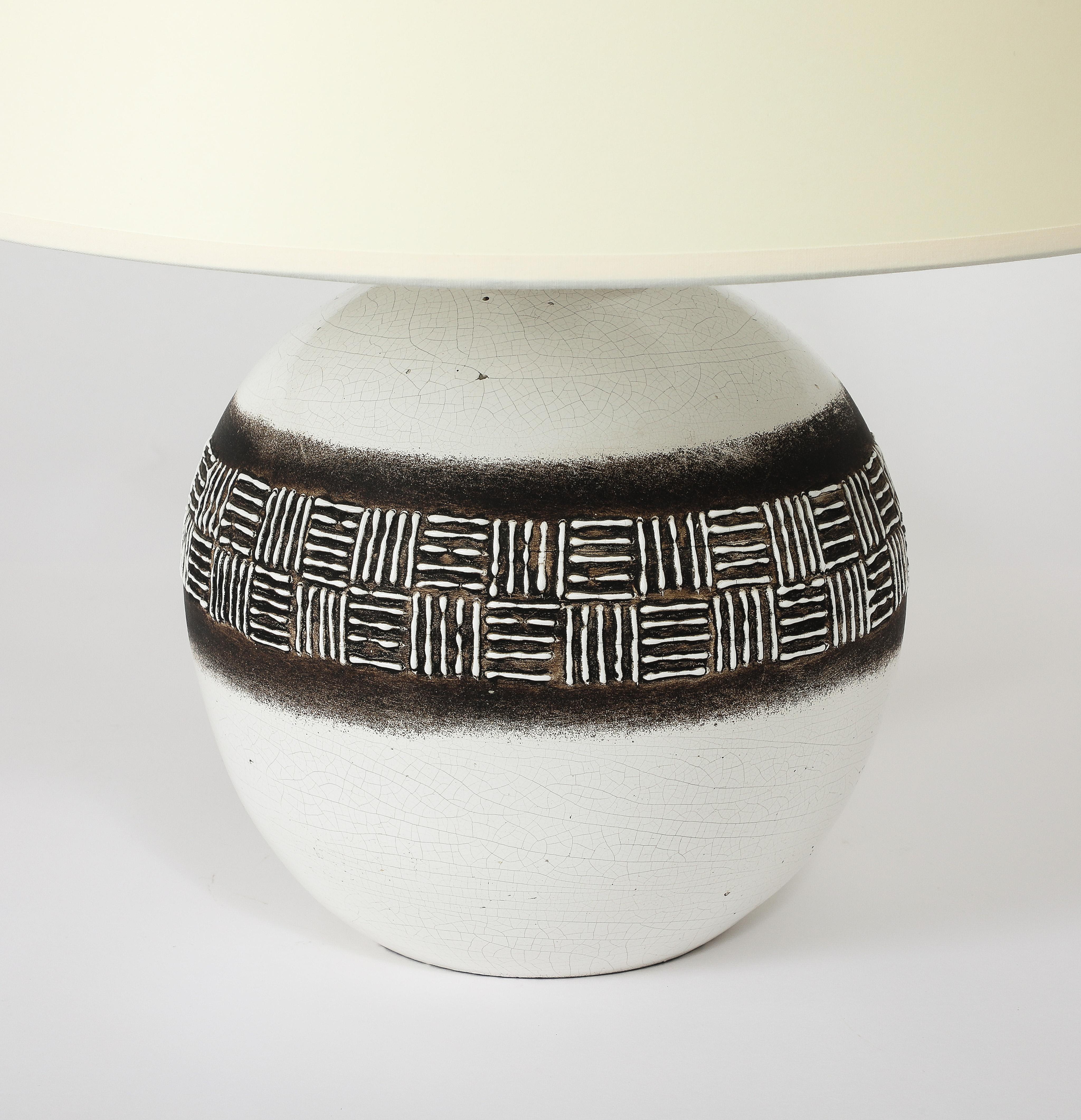 Mid-Century Modern Jean Besnard Table Lamp, France 1950's For Sale