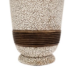 Jean Besnard Tisch Fackel in Crispe-Koralle-Finish, 1930er Jahre (Signiert)