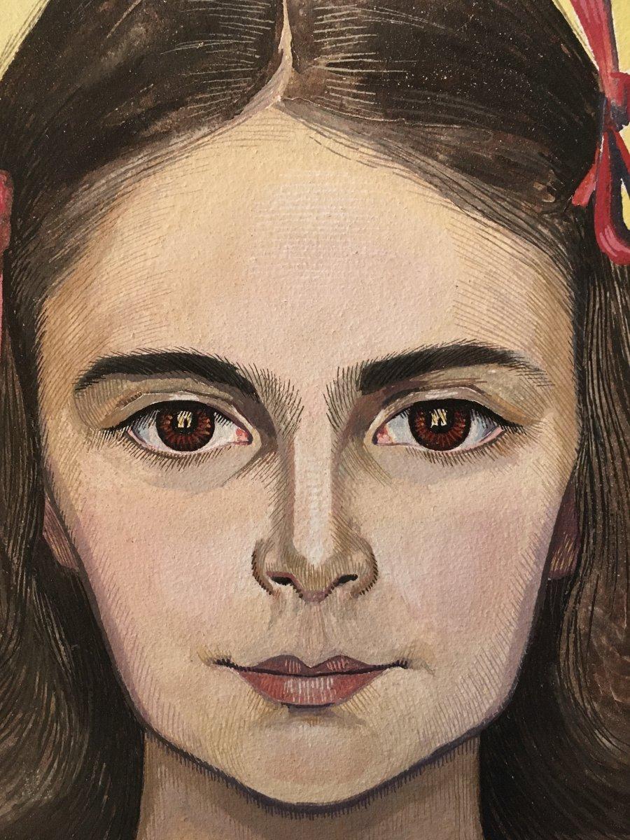 Retrato De Su Sobrina - Circa 1950 - Painting de Jean Billon