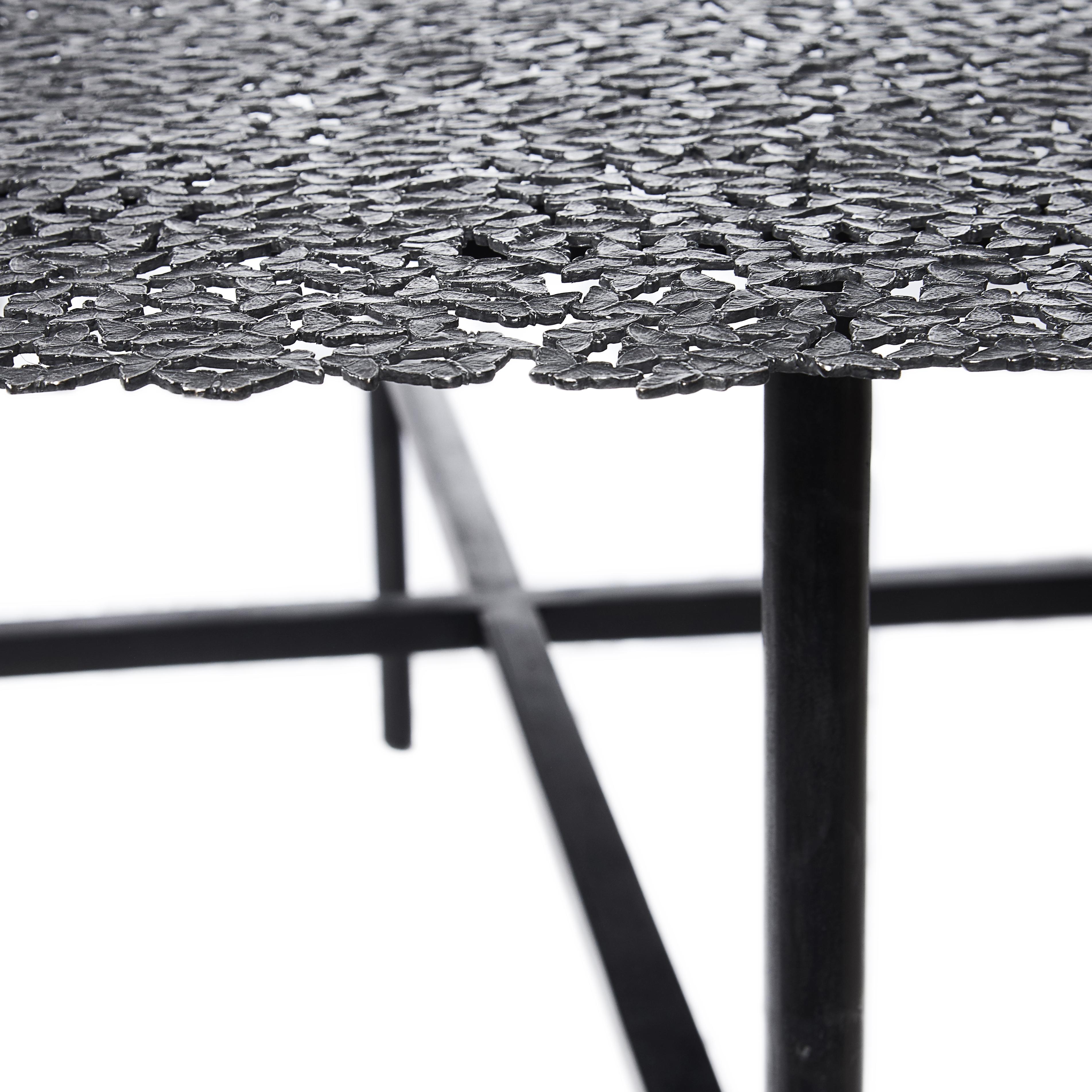 Mesa de comedor Jean de bronce patinado negro by Fred and Juul Italiano en venta