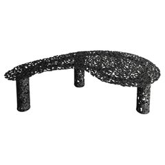 Jean Blackened Bronze Lost Wax Cast Butterfly Indoor or Outdoor Coffee Table