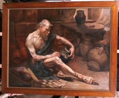 Peintre grec décorant un vase