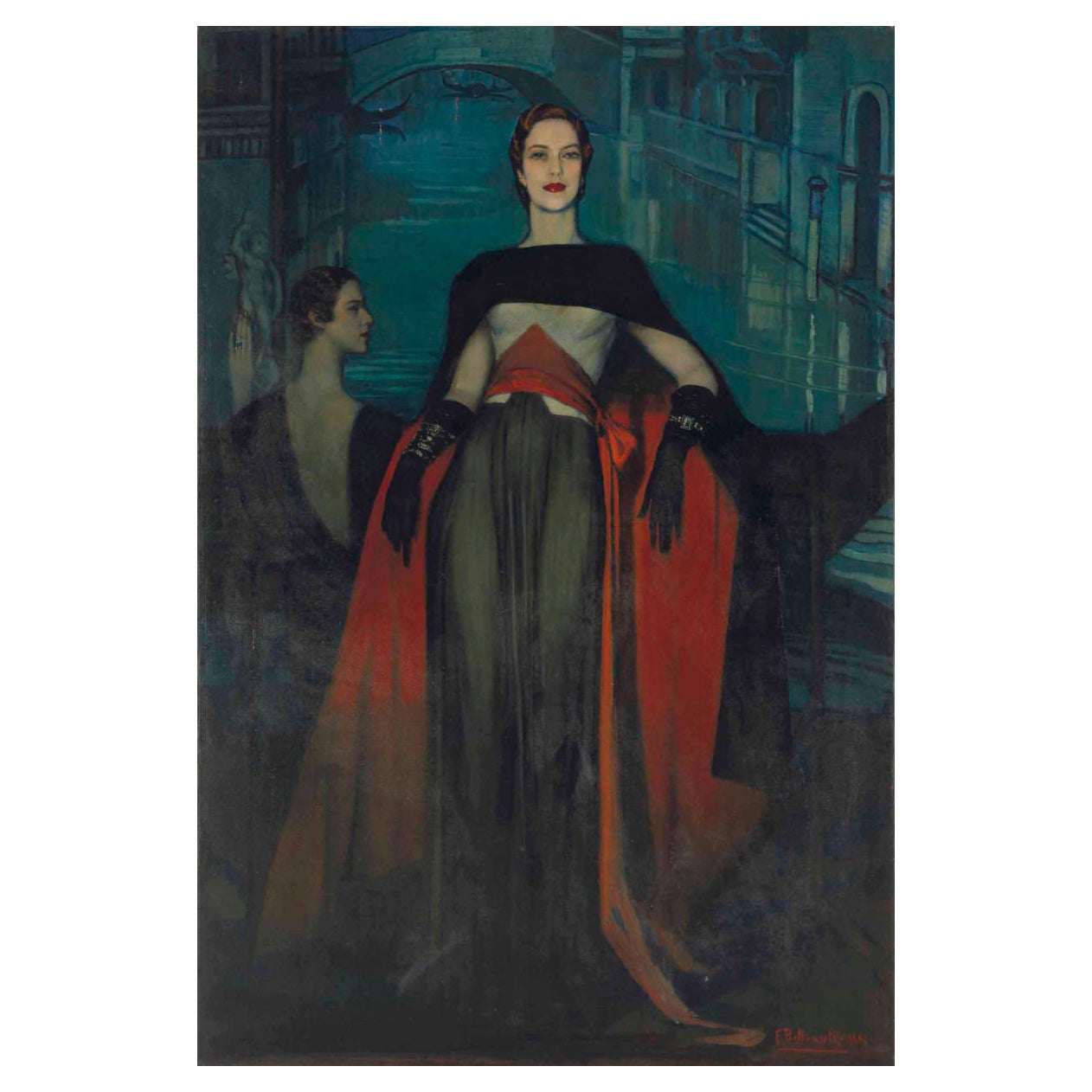 Jean Bonnardel, Porträt von Federico Masses im Angebot