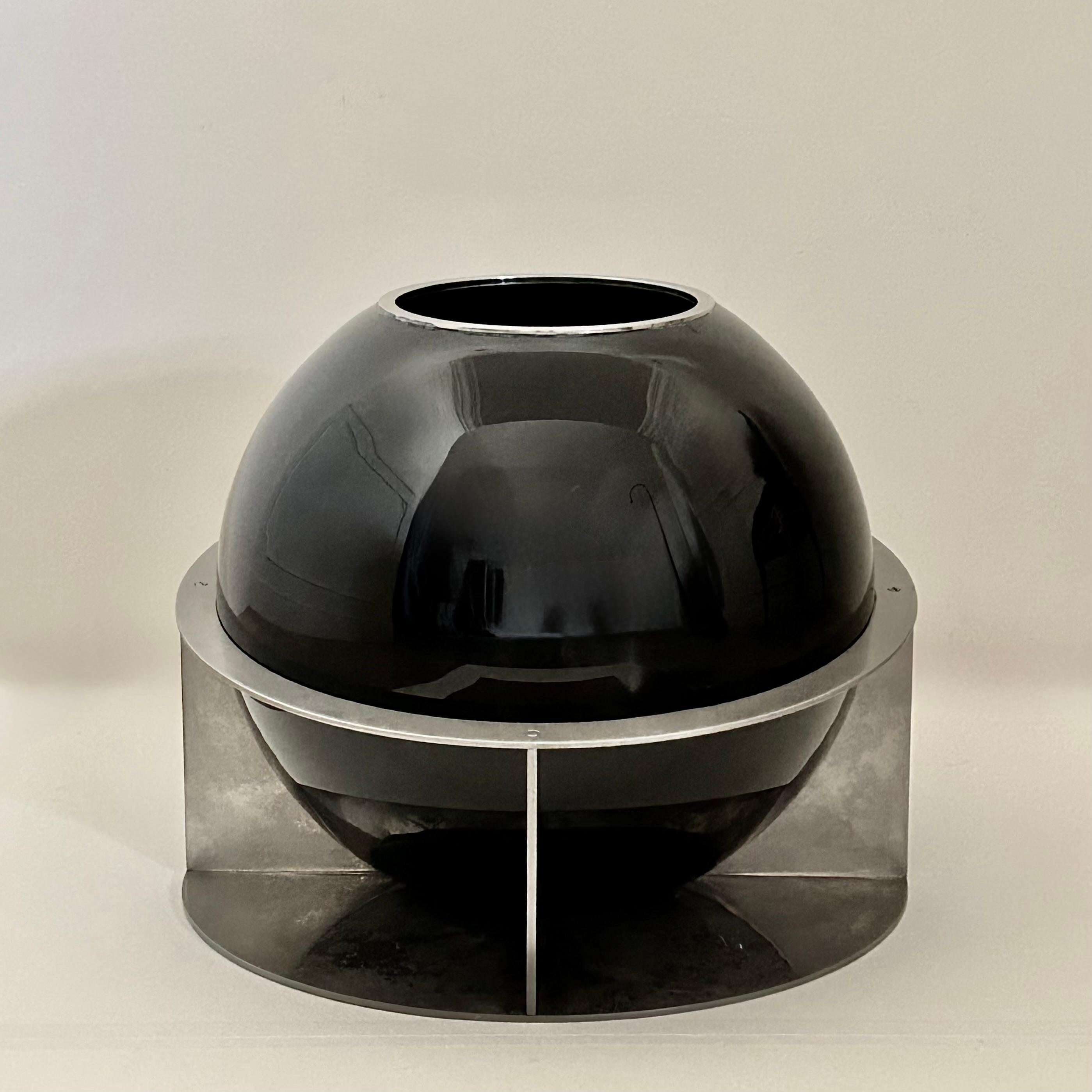 Glass Jean Boris Lacroix (1902-1984) Large Spherical Vase circa 1930 For Sale