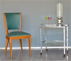 Modernist Jean Boris Lacroix Table Lamp Chrome Tube Glass Perzel Desny 1930s